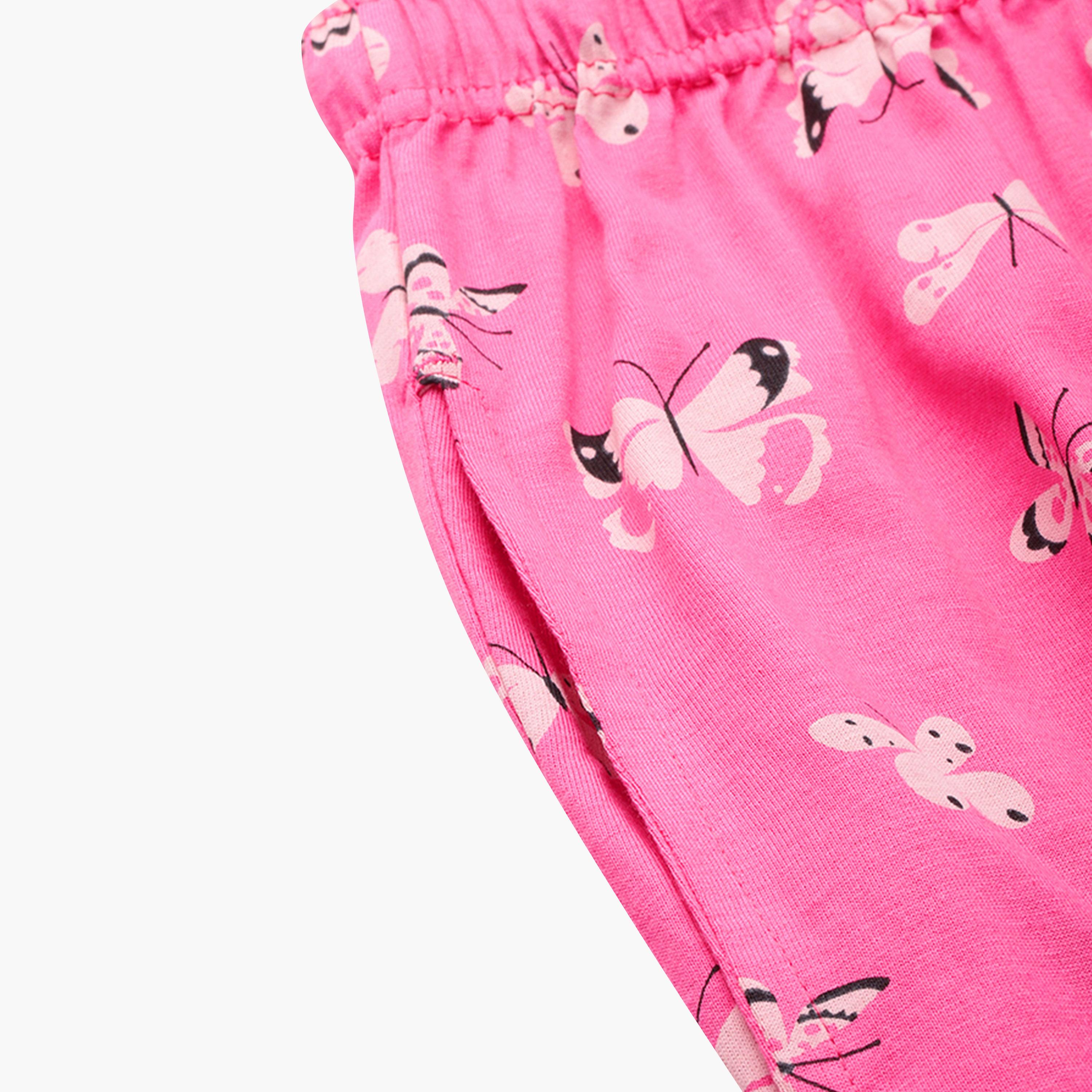 ليدينغ ليدي × ستايلي-  بيجاما قميص قطني بطبعة فراشات-women-clothing-nightwear-pyjamas-longsets-image-7