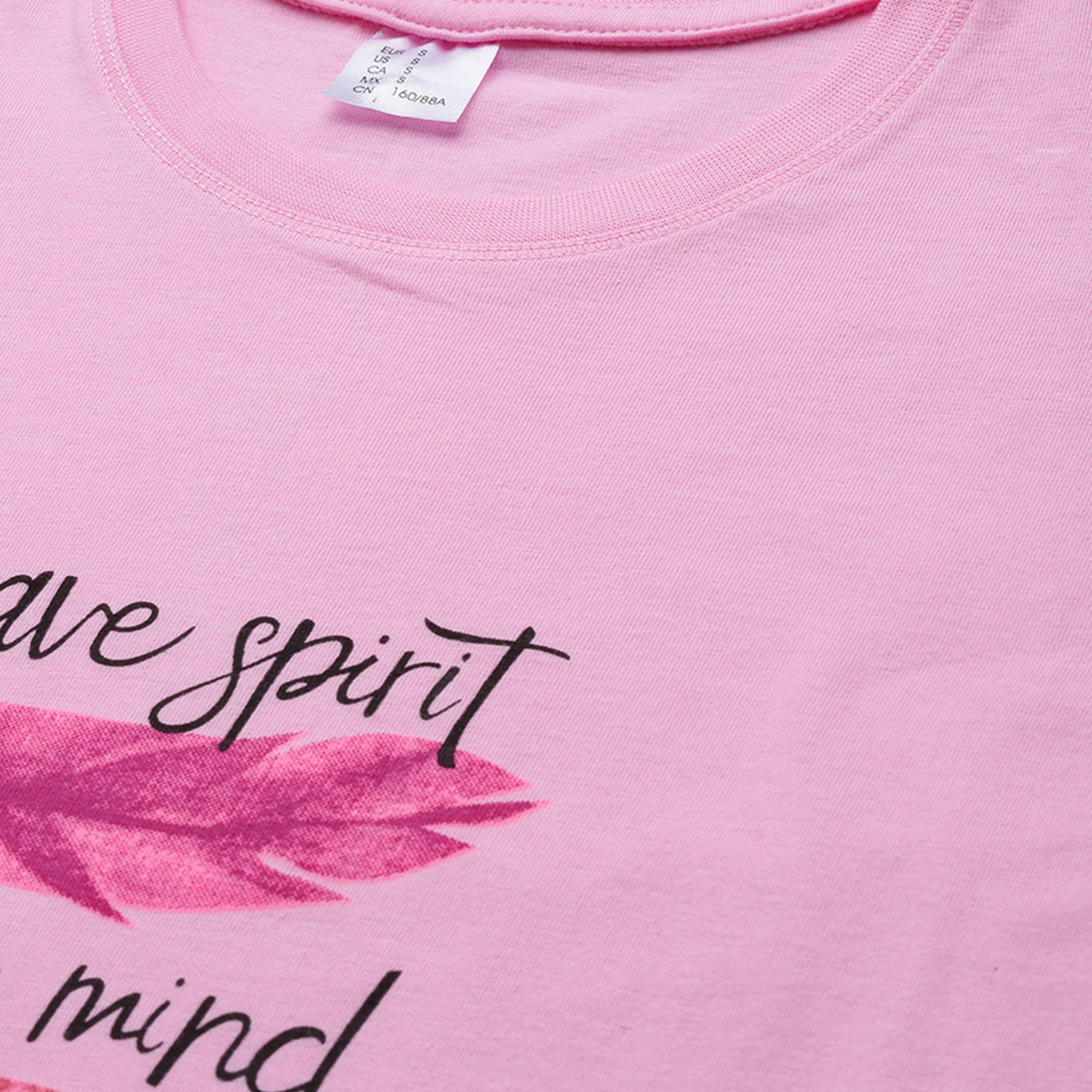 Leading Lady X Styli Slogan Print Short Sleeve T-Shirt and Shorts Set-women-clothing-nightwear-pyjamas-shortsets-image-5