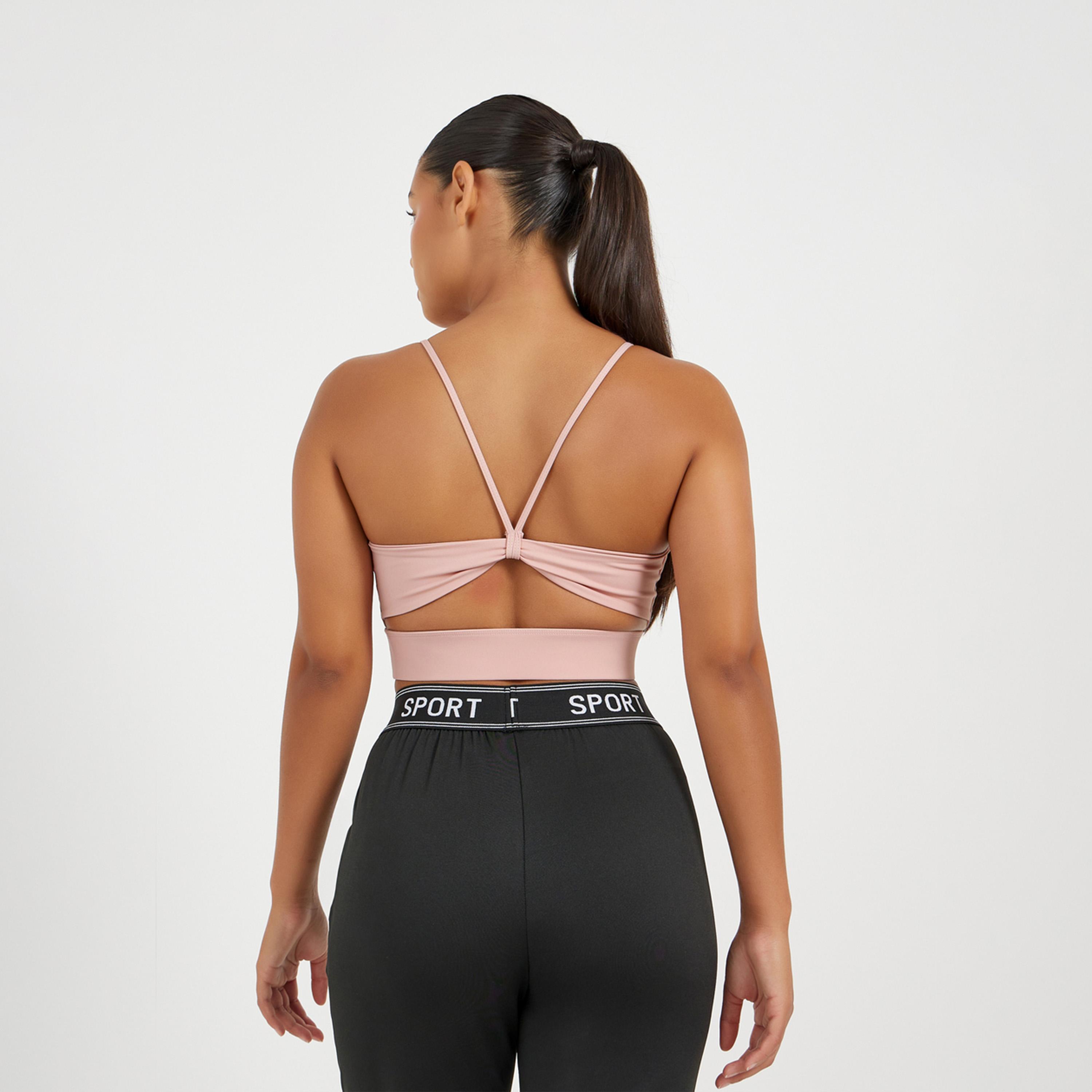 Styli V Strap Back Cut Out Medium Impact Sports Bra-men-clothing-sportswearandactivewear-tshirtsandpolos-image-1