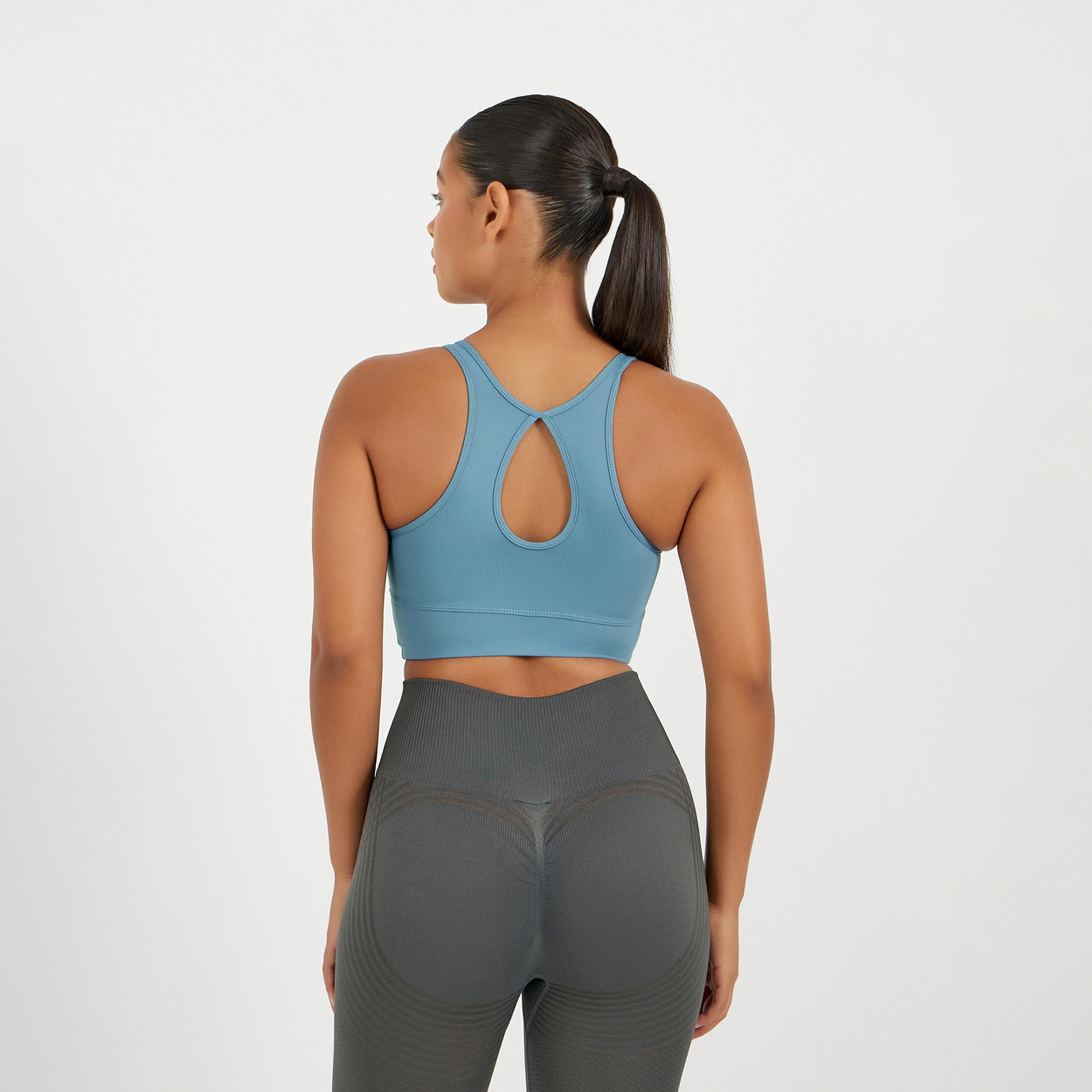 ستايلي - حمالة صدر رياضية متوسطة التأثير بتفاصيل فتحة على الظهر-women-clothing-sportswearandactivewear-sportsbras-image-4