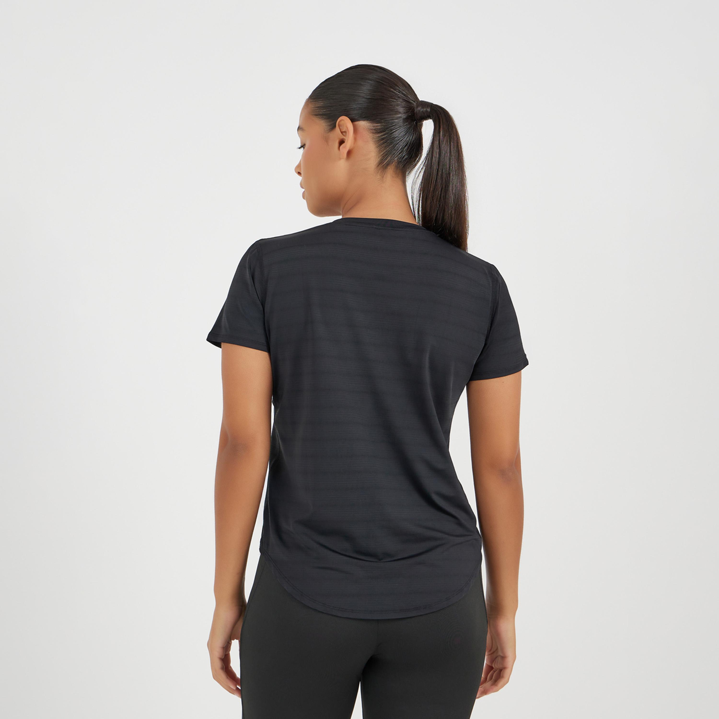 ستايلي - بلوزة قصيرة الأكمام ذات حافة منحنية-sports-women-clothing-tshirtsandvests-image-4