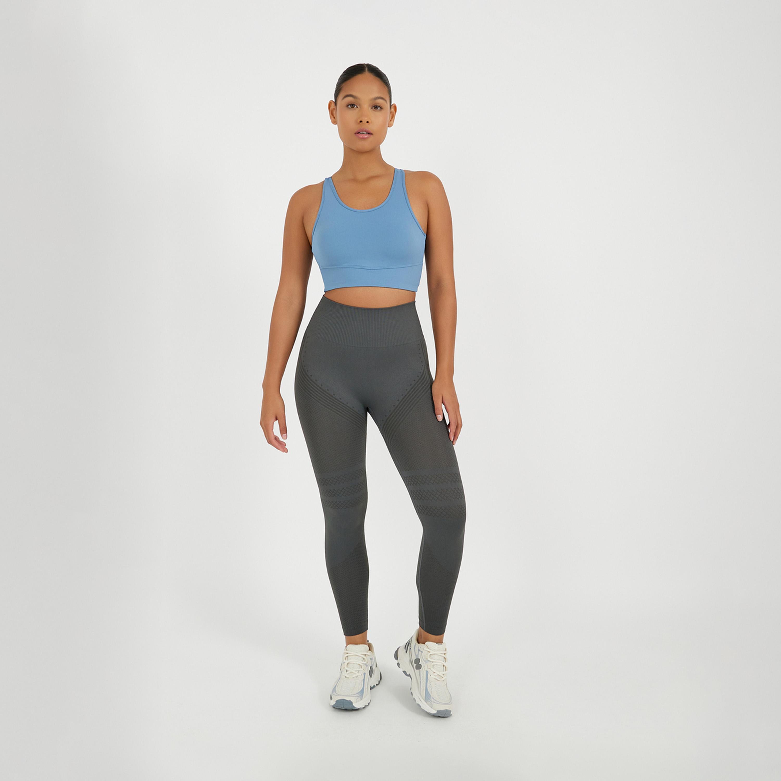 ستايلي - ليقنز بدون درزات بحزام خصر مضلع-women-clothing-sportswearandactivewear-bottoms-leggings-image-1