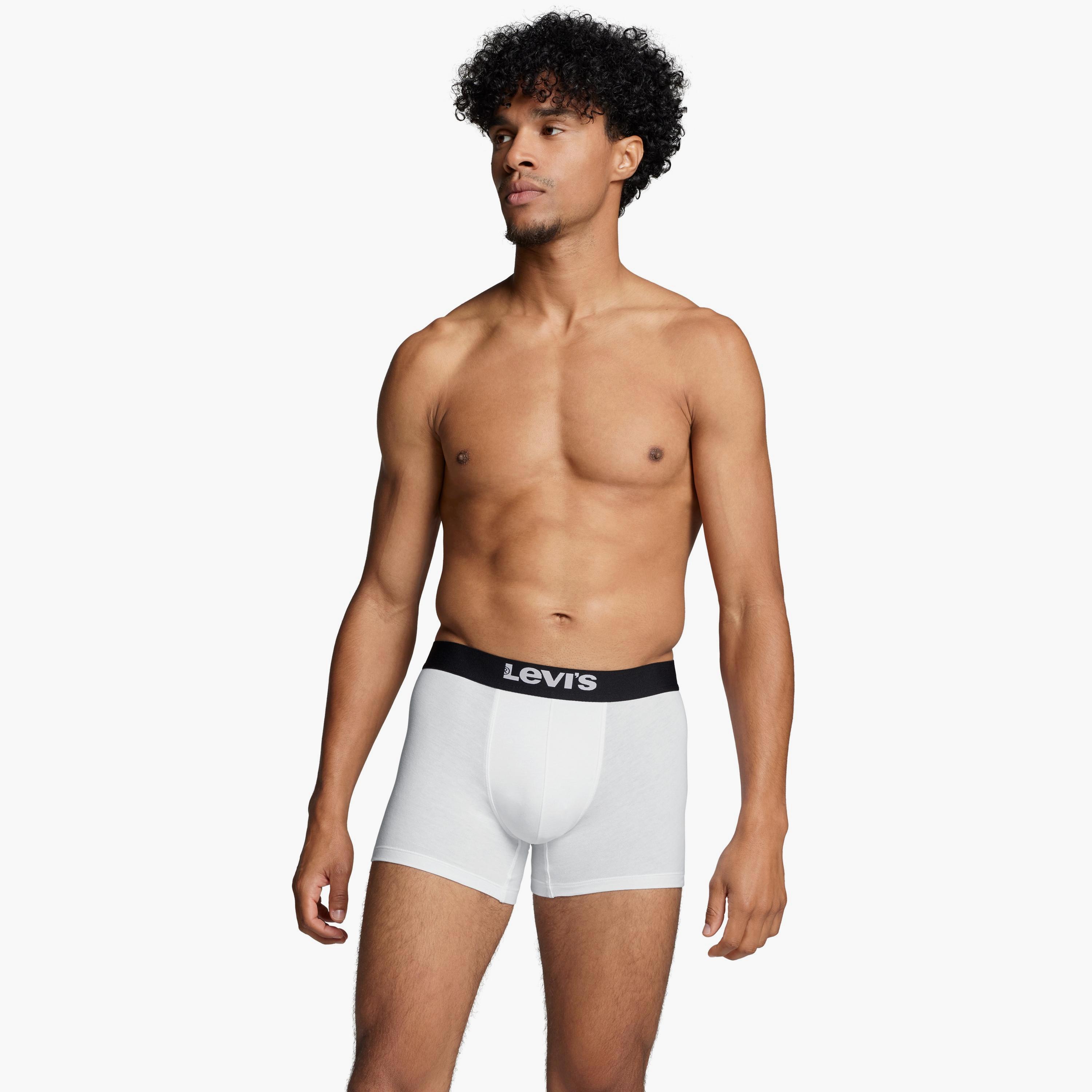 مجموعة من قطعتين من بوكسرات رجالية بحزام خصر مطبوع من ليفايس-men-clothing-innerwear-underwear-image-3