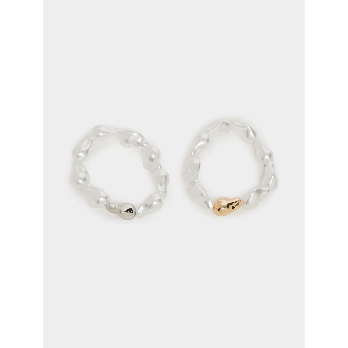 Styli Set of 2 - Faux Pearl Beaded Bracelet-women-watchesandjewellery-jewellery-banglesandbracelets-image-2