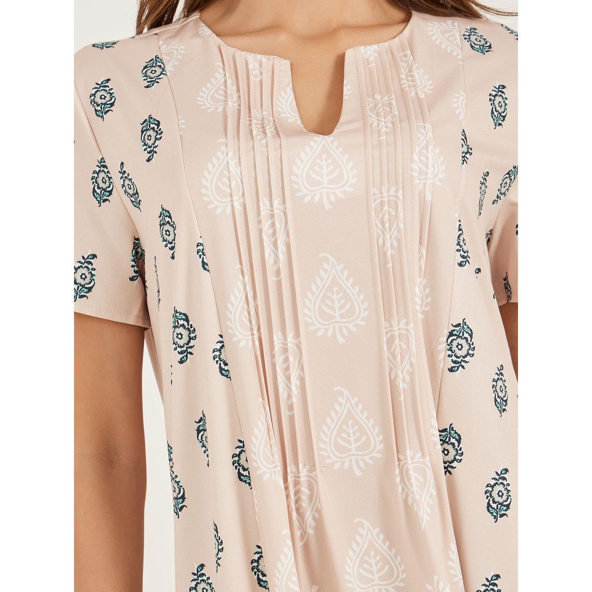 أميرة x ستايلي جلابية مطبعة بالكامل مع أكمام قصيرة-women-arabicclothing-jalabiyas-image-3