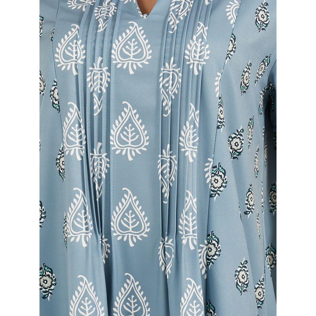 جلابية مطبعة بالكامل مع أكمام قصيرة-women-arabicclothing-jalabiyas-image-4