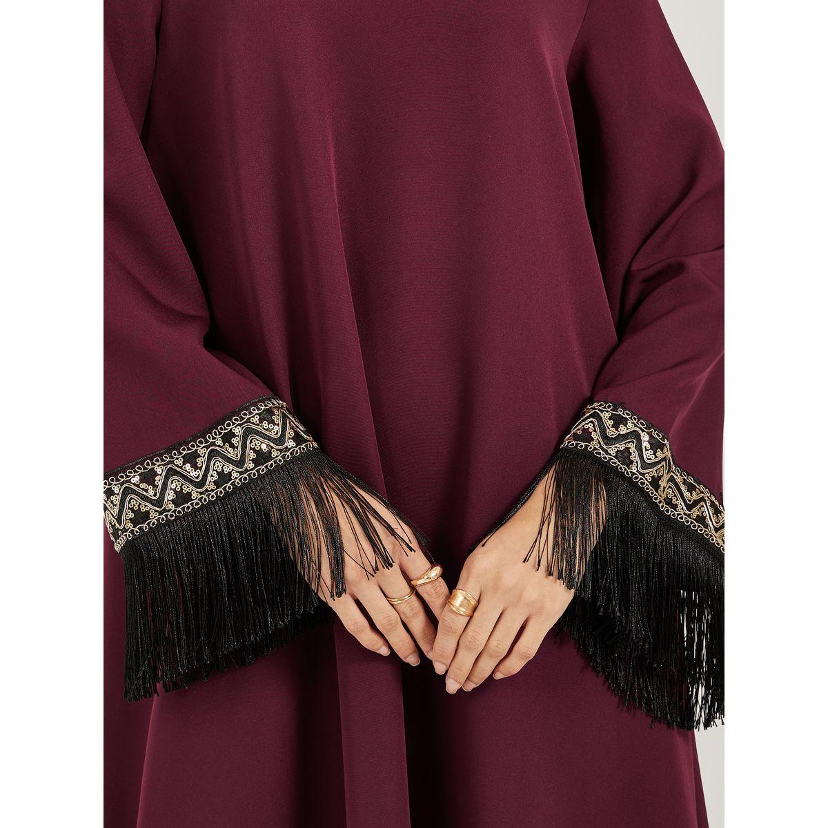 جلابية بتفاصيل دانتيل وشراشيب-women-arabicclothing-jalabiyas-image-4