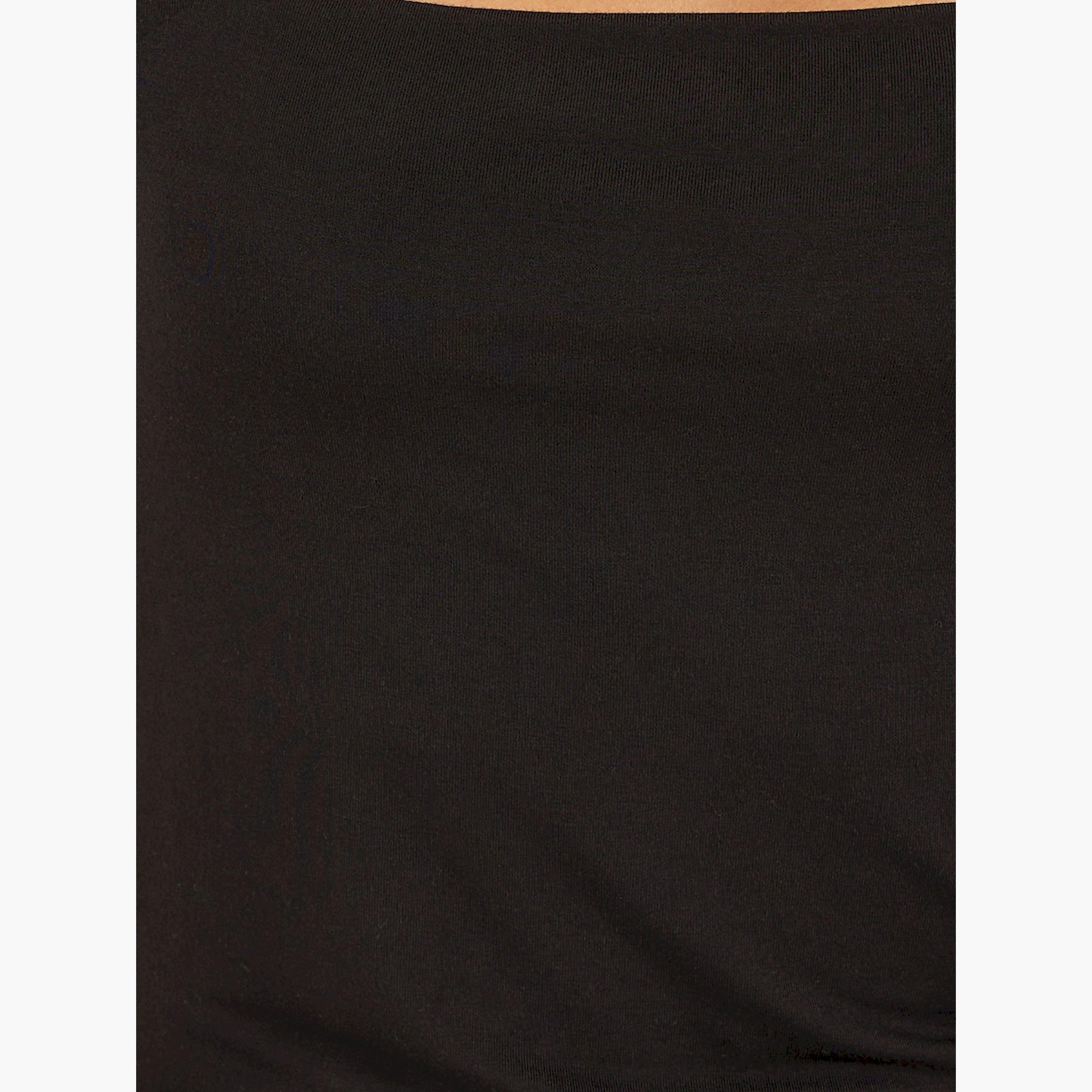 ستايلي -  تي شيرت سادة برقبة مربعة وأكمام قصيرة-women-clothing-tshirts-image-4