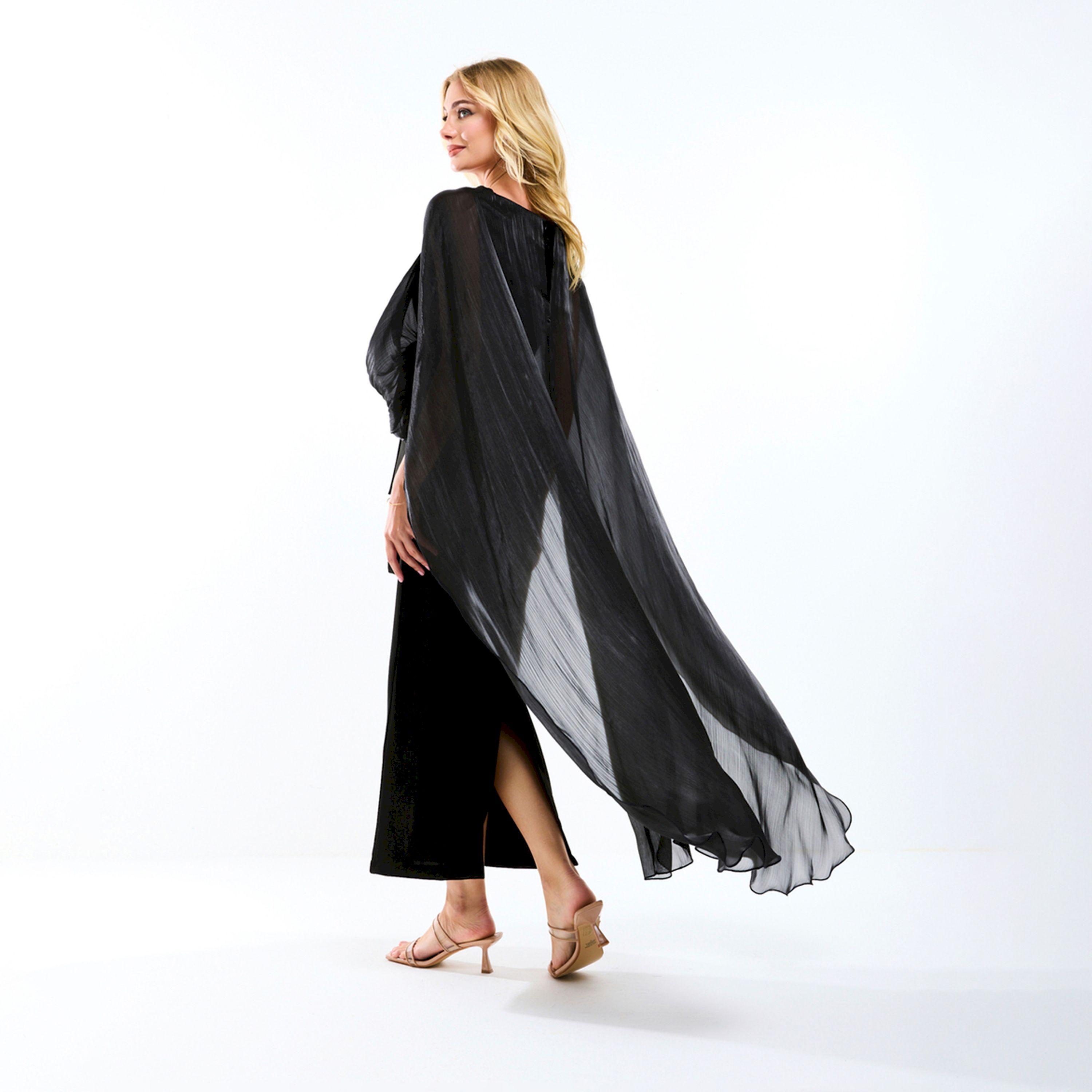 فستان طويل بأكمام بنمط كيب هاوس أوف مودا × ستايلي-women-clothing-dresses-image-1