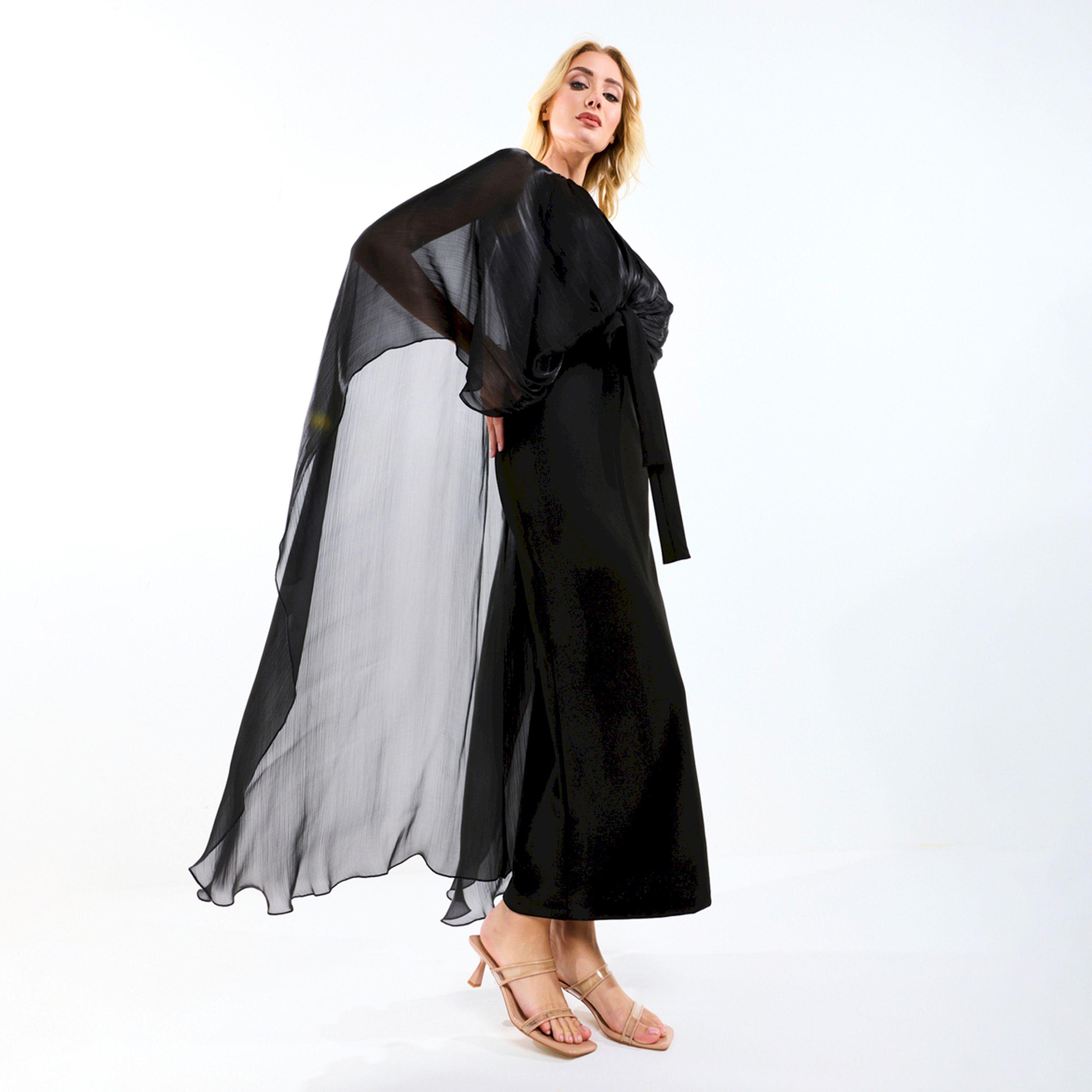 فستان طويل بأكمام بنمط كيب هاوس أوف مودا × ستايلي-women-clothing-dresses-image-11