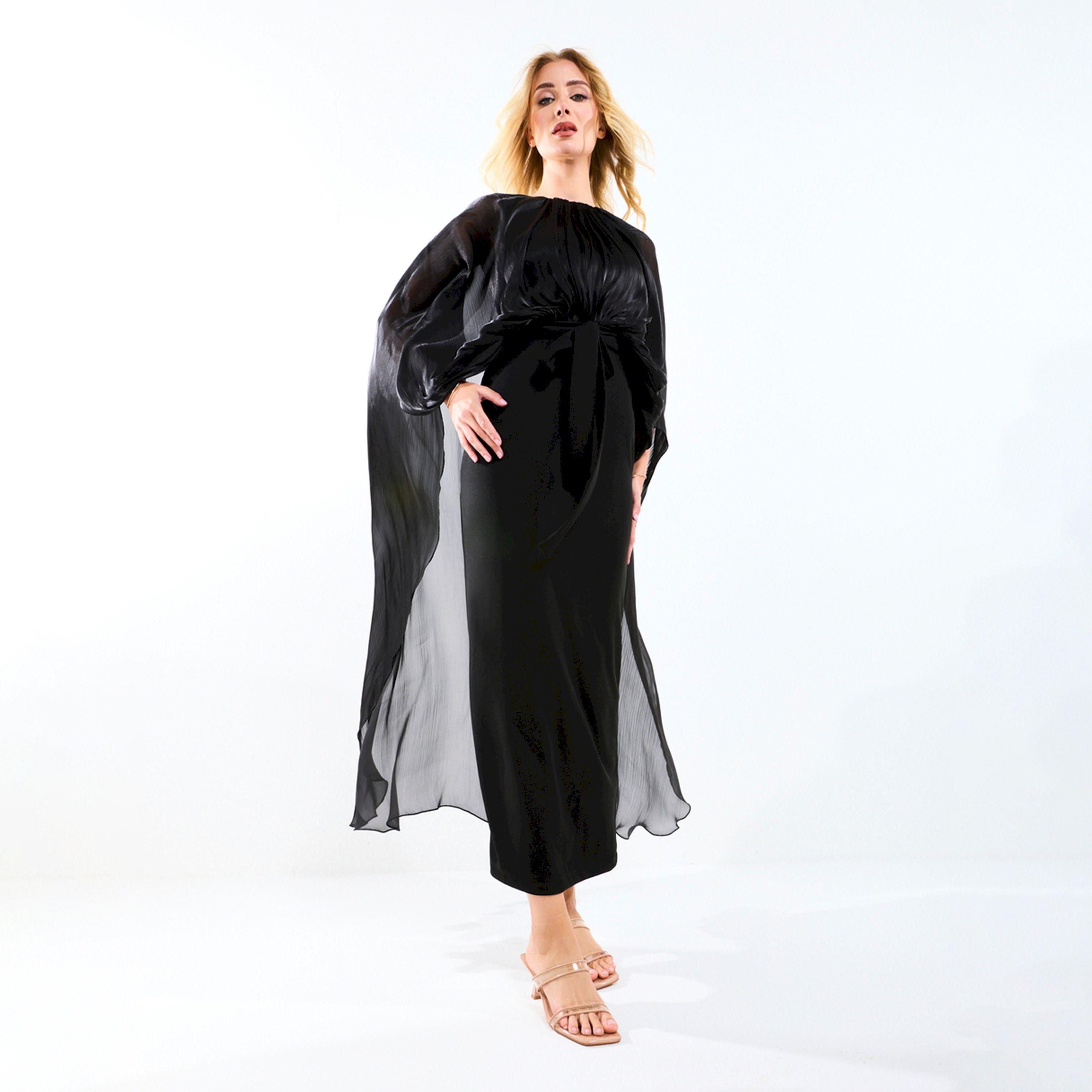 فستان طويل بأكمام بنمط كيب هاوس أوف مودا × ستايلي-women-clothing-dresses-image-6