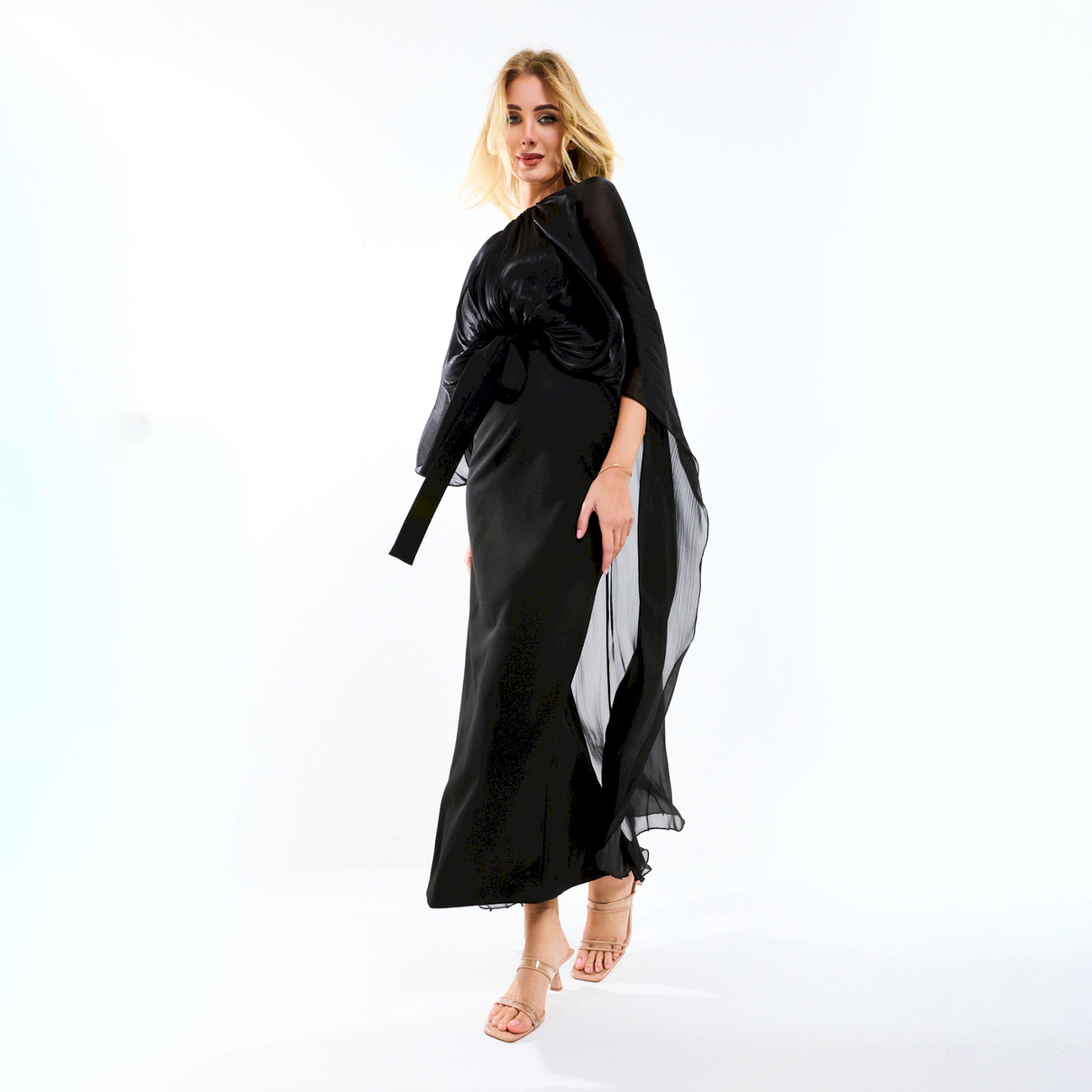 فستان طويل بأكمام بنمط كيب هاوس أوف مودا × ستايلي-women-clothing-dresses-image-7