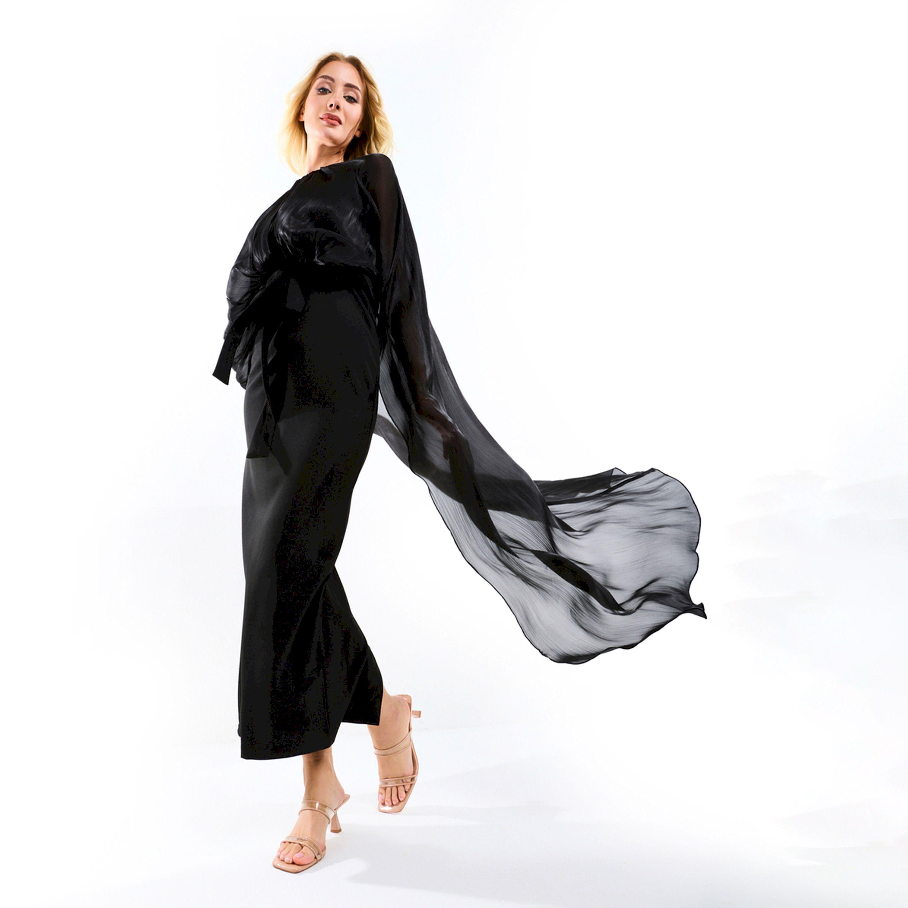 فستان طويل بأكمام بنمط كيب هاوس أوف مودا × ستايلي-women-clothing-dresses-image-9