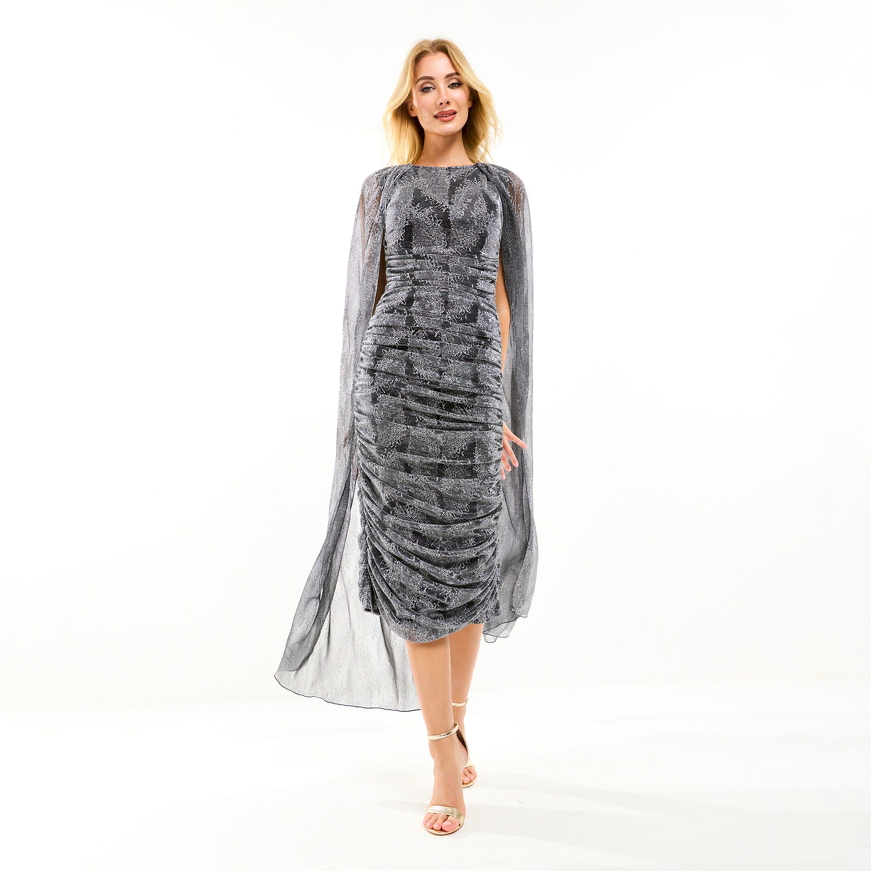 فستان ميدي بوديكون بأكمام كيب هاوس أوف مودا × ستايلي-women-clothing-dresses-image-5