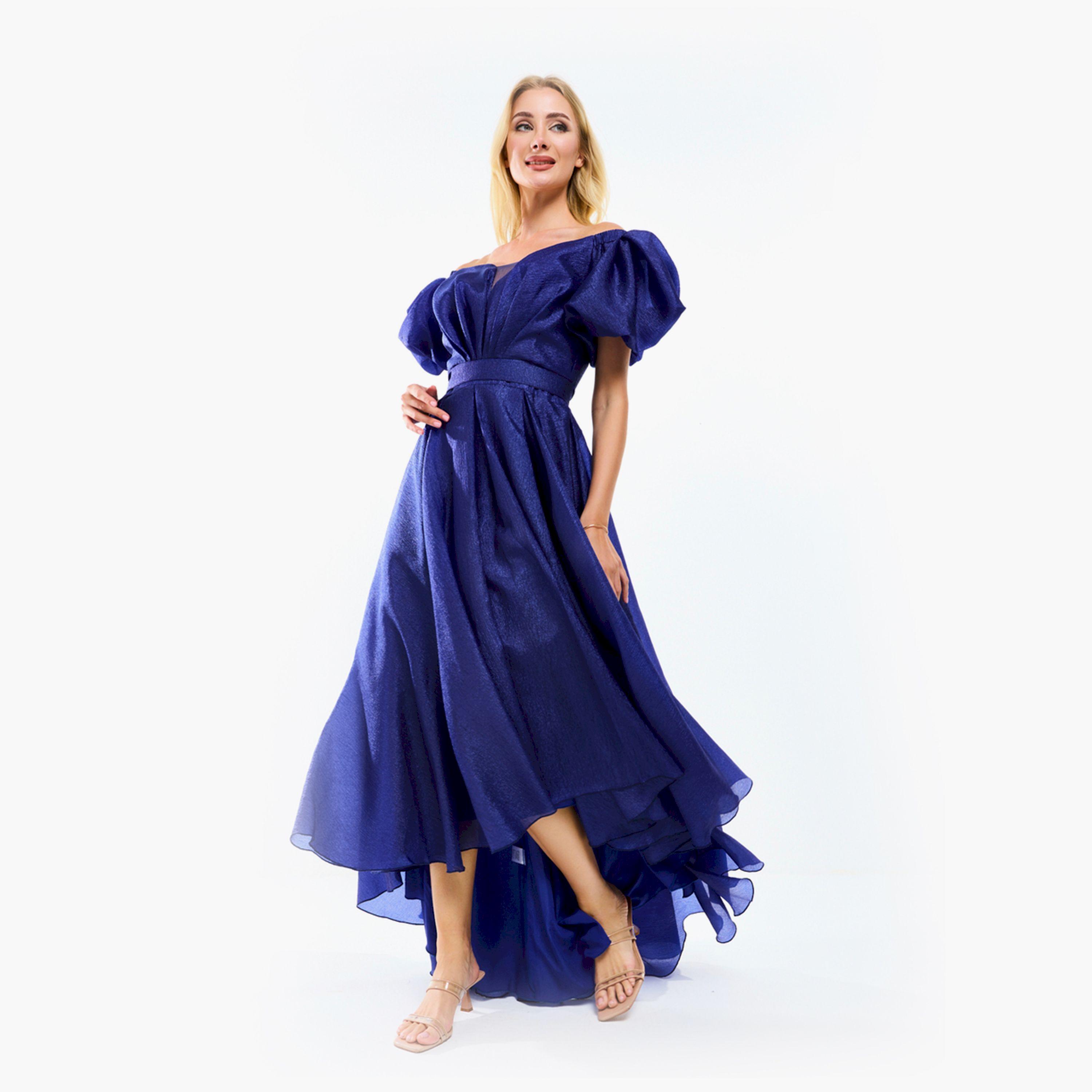 House of Moda X Styli  Off Shoulder Neck High Low Hem Maxi Dress with Tie Belt-women-clothing-dresses-image-12