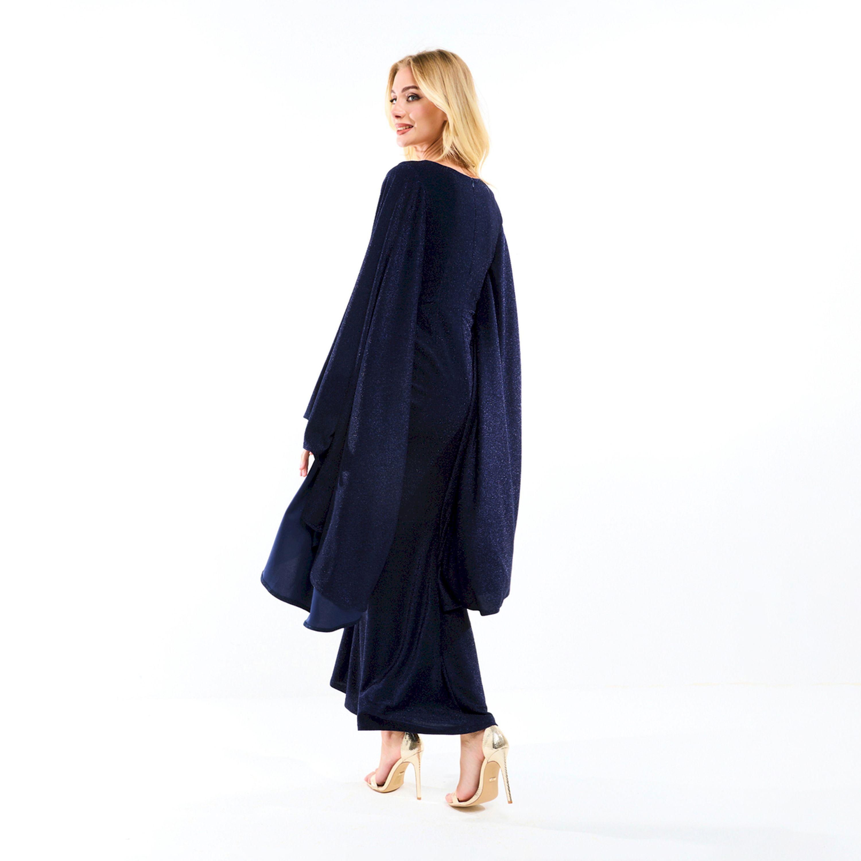 فستان طويل بأكمام واسعة وتفاصيل براقة هاوس أوف مودا × ستايلي-women-clothing-dresses-image-3