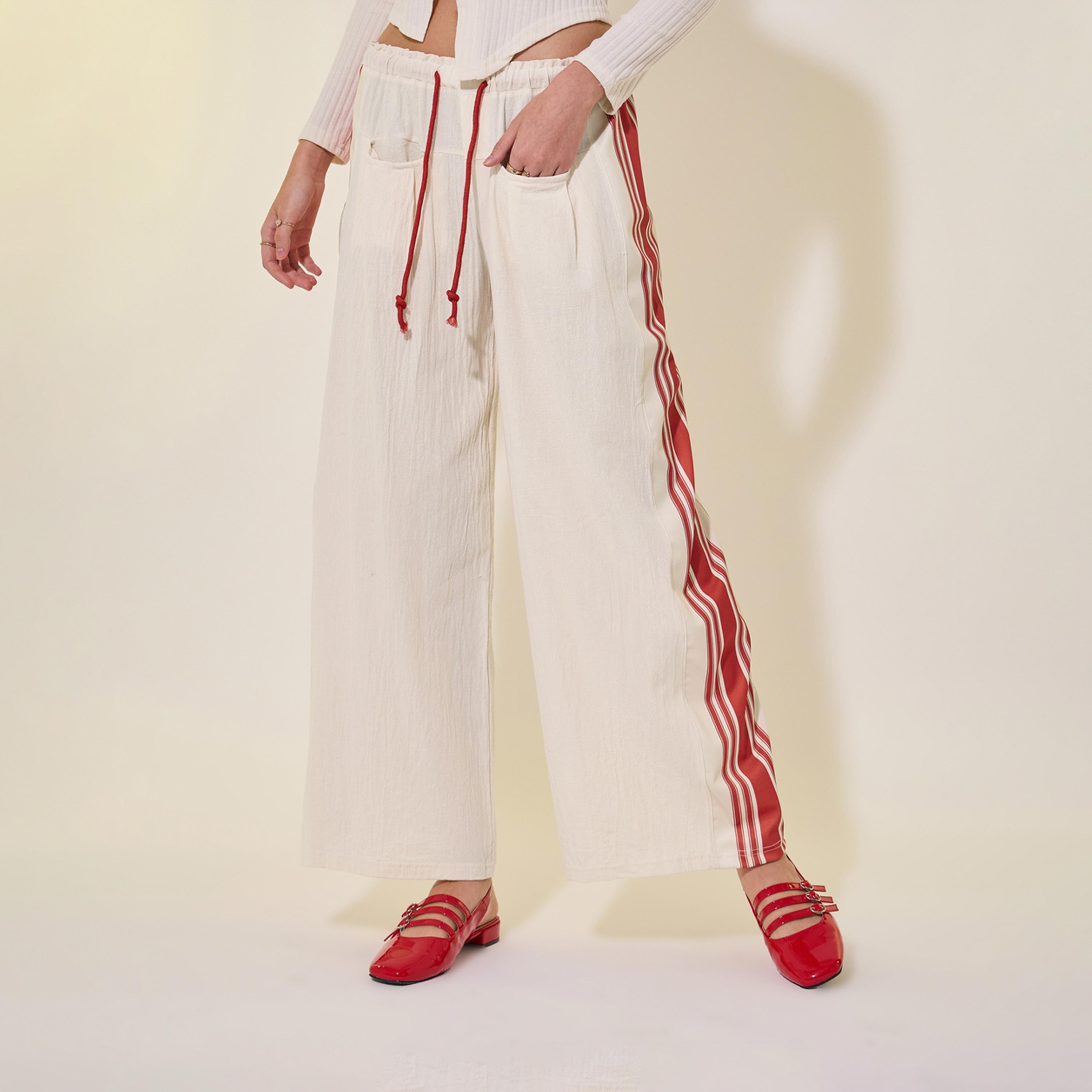 Take Two Striped Mid-Rise Wide Leg Pants with Drawstring-women-clothing-bottoms-trousers-image-2