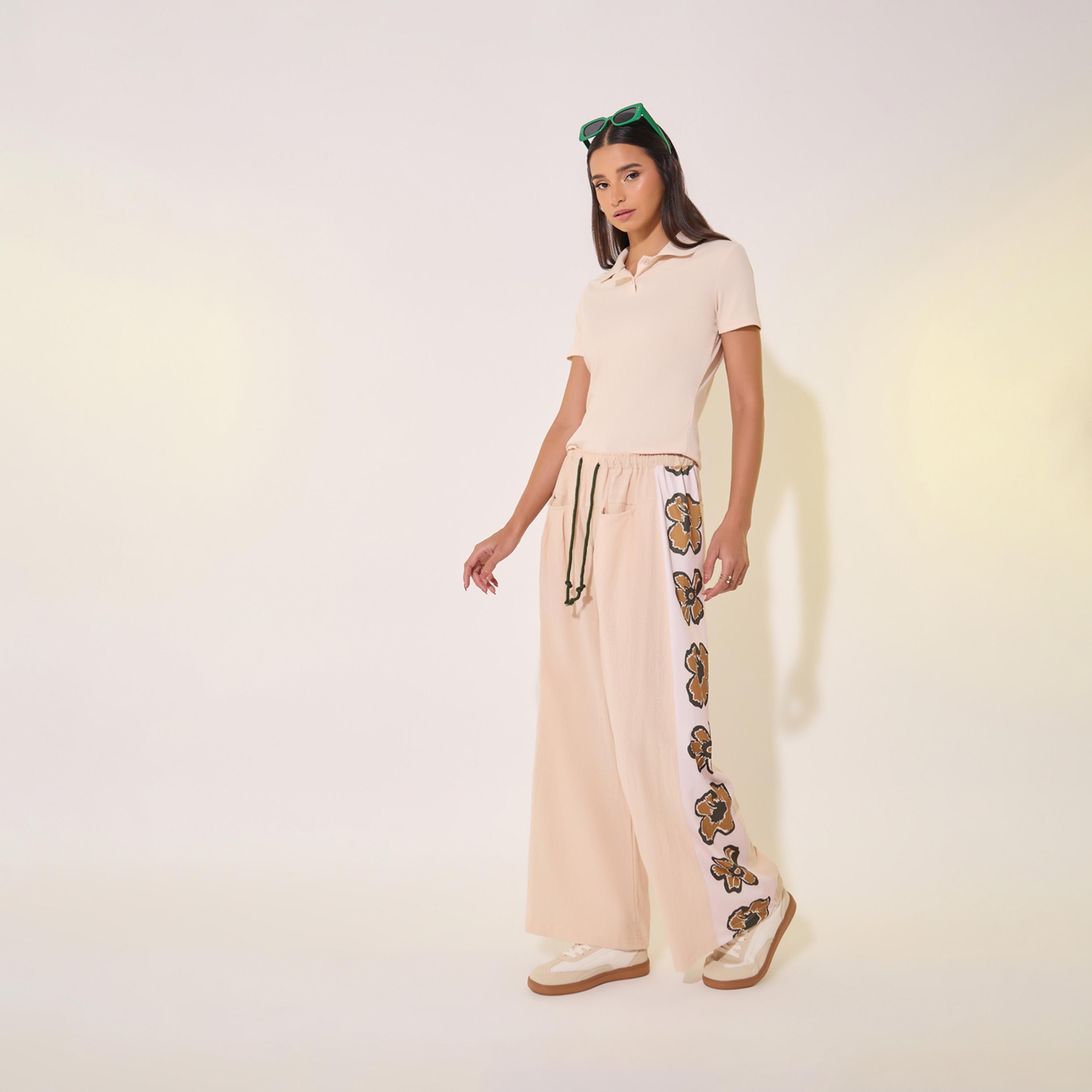 Take Two Butterfly Print Mid-Rise Wide-Leg Trousers with Drawstring-women-clothing-bottoms-trousers-image-1