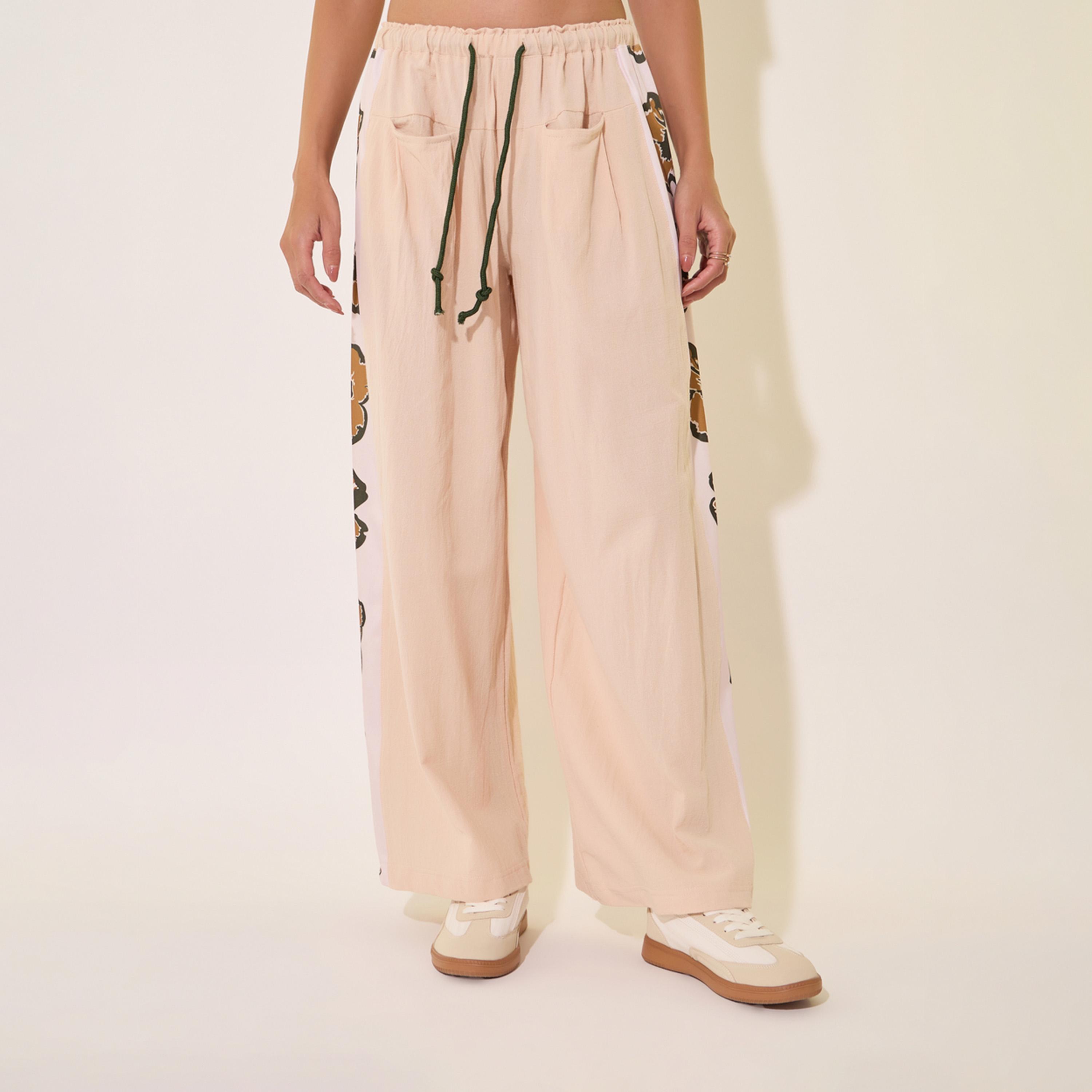 Take Two Butterfly Print Mid-Rise Wide-Leg Trousers with Drawstring-women-clothing-bottoms-trousers-image-3