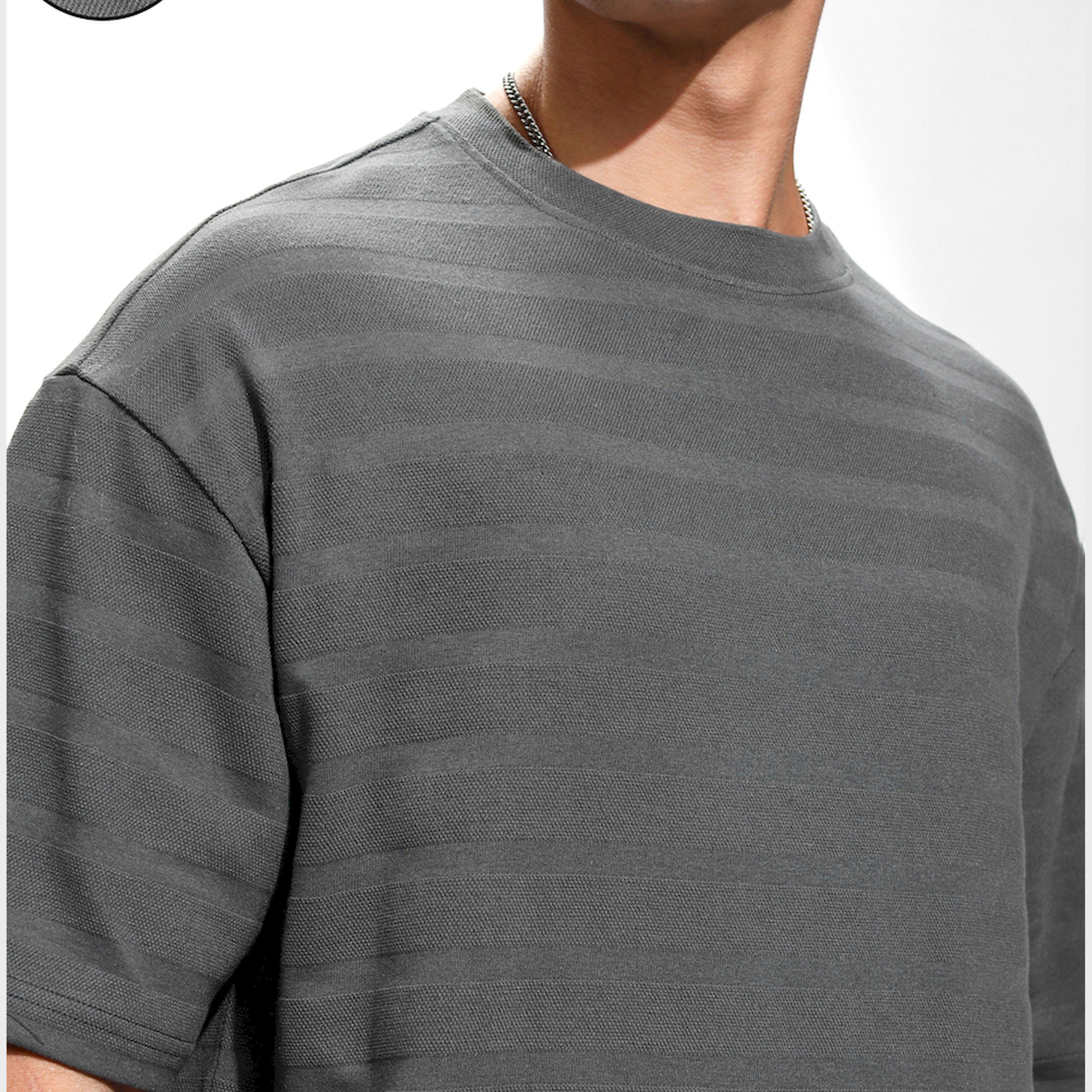 Highlander X Styli Highlander Self Design Round Neck Short Sleeves Pure Cotton T-Shirt With Shorts-men-clothing-coordsets-image-5