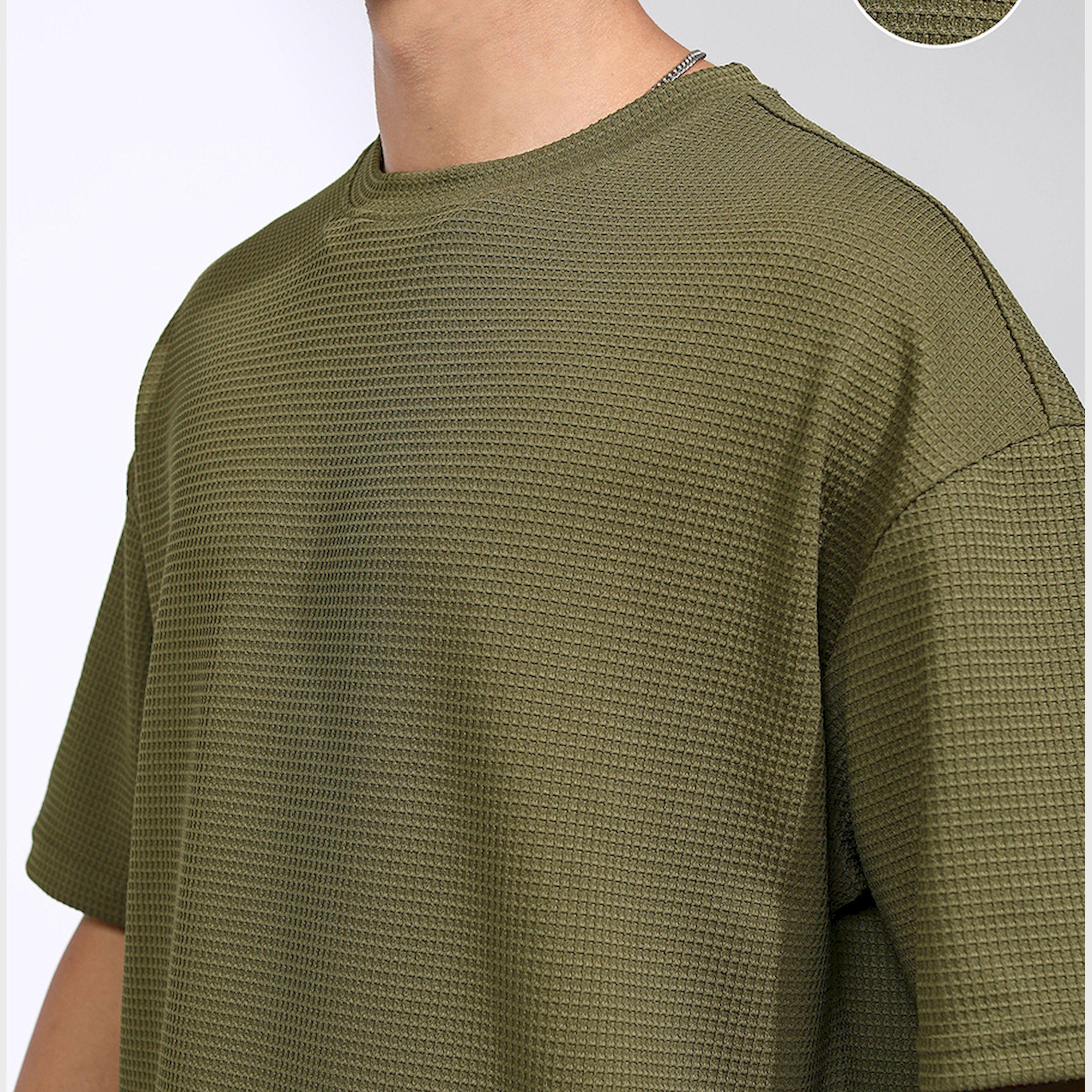 Highlander X Styli Highlander Round Neck Self Design T-Shirt With Shorts-men-clothing-coordsets-image-5