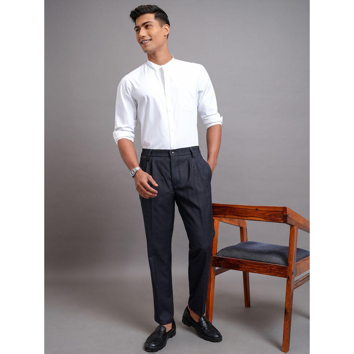 قميص بقصة سليم فيت وياقة ماندارين مع تفاصيل جيب هايلاندر × ستايلي-men-clothing-shirts-image-2