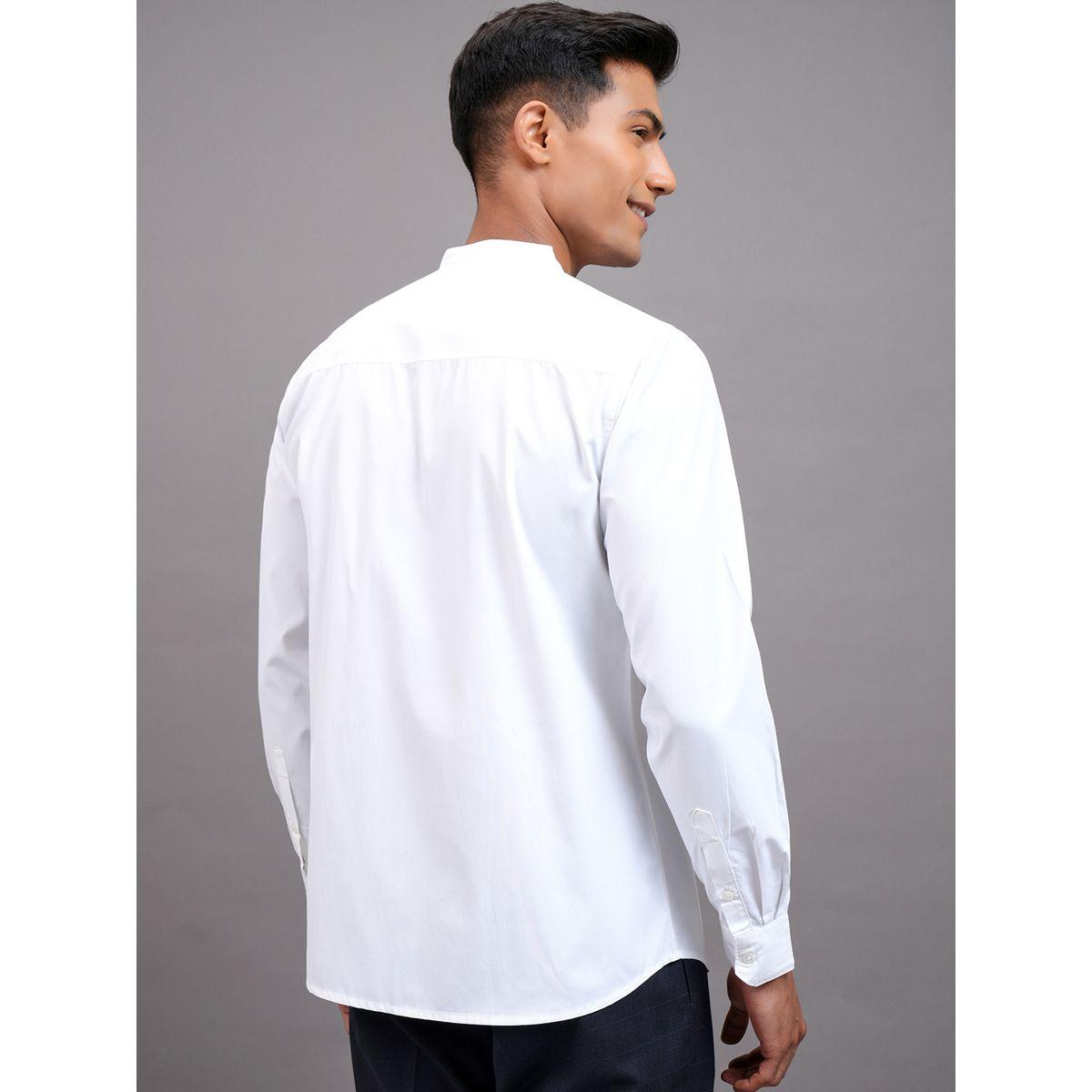 Highlander X Styli Slim Fit Mandarin Collar Shirt with Pocket-men-clothing-shirts-image-3