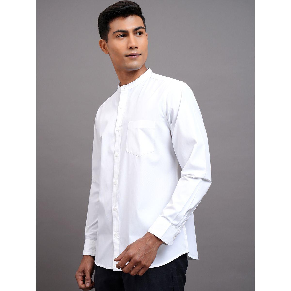 Highlander X Styli Slim Fit Mandarin Collar Shirt with Pocket-men-clothing-shirts-image-4