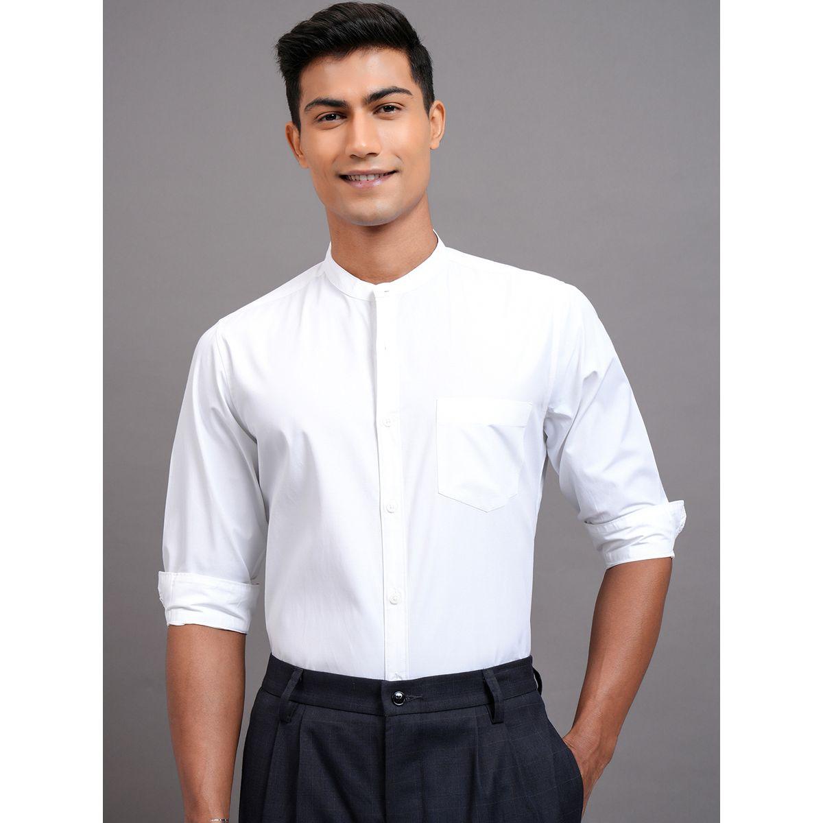 Highlander X Styli Slim Fit Mandarin Collar Shirt with Pocket-men-clothing-shirts-image-6