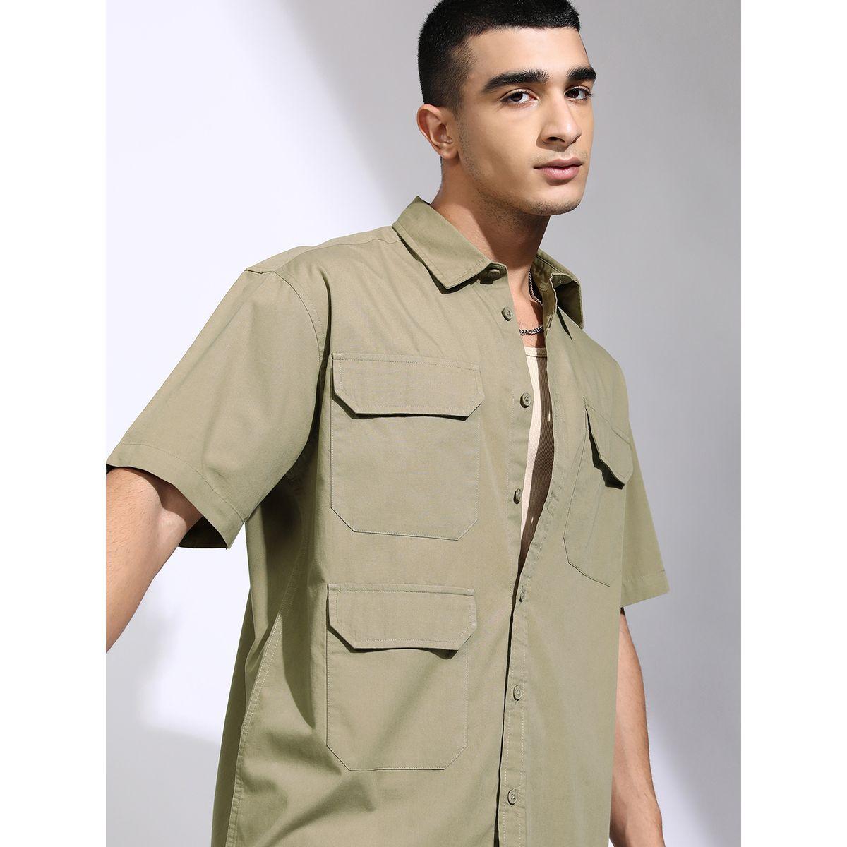 Highlander Oversized Collared Shirt with Pockets Detail-men-clothing-shirts-image-1
