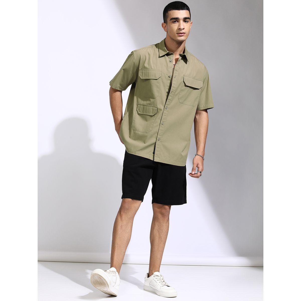 Highlander Oversized Collared Shirt with Pockets Detail-men-clothing-shirts-image-2