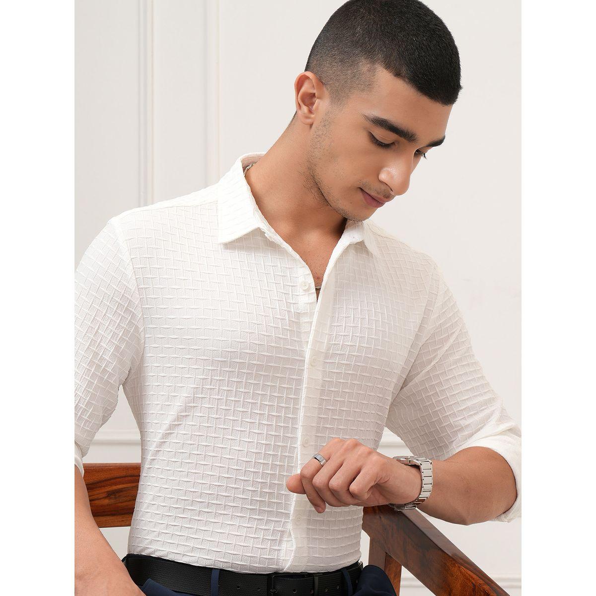 Highlander X Styli Textured Regular Fit Collared Shirt-men-clothing-shirts-image-1