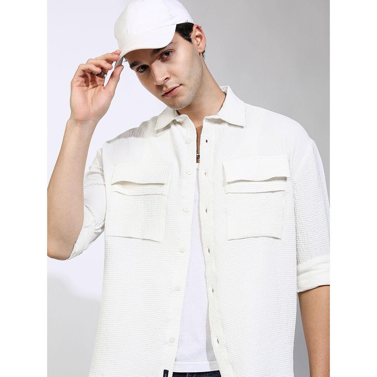 Highlander X Styli Oversized Collared Shirt with Pockets Detail-men-clothing-shirts-image-1