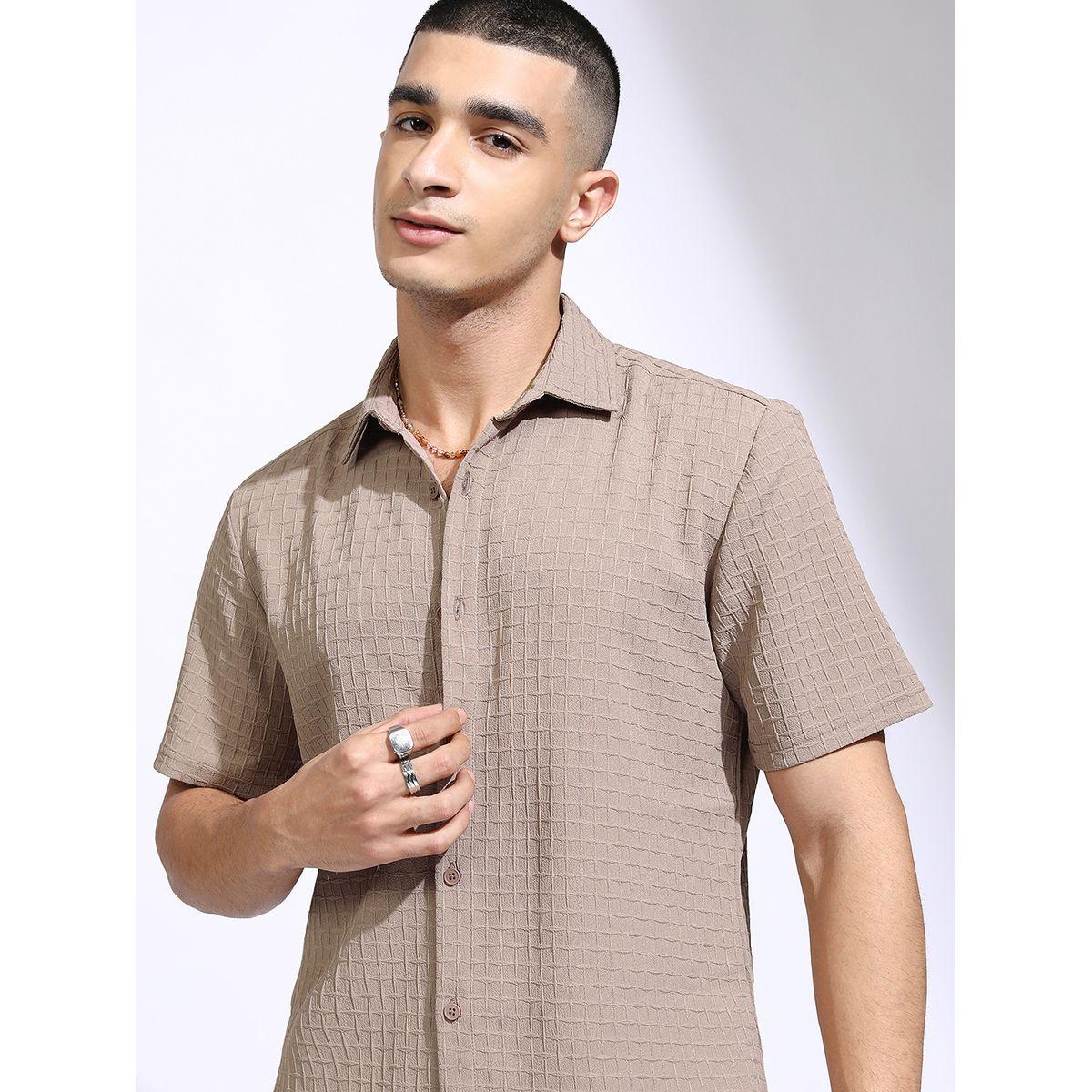 Highlander X Styli Textured Regular Fit Collared Shirt-men-clothing-shirts-image-1