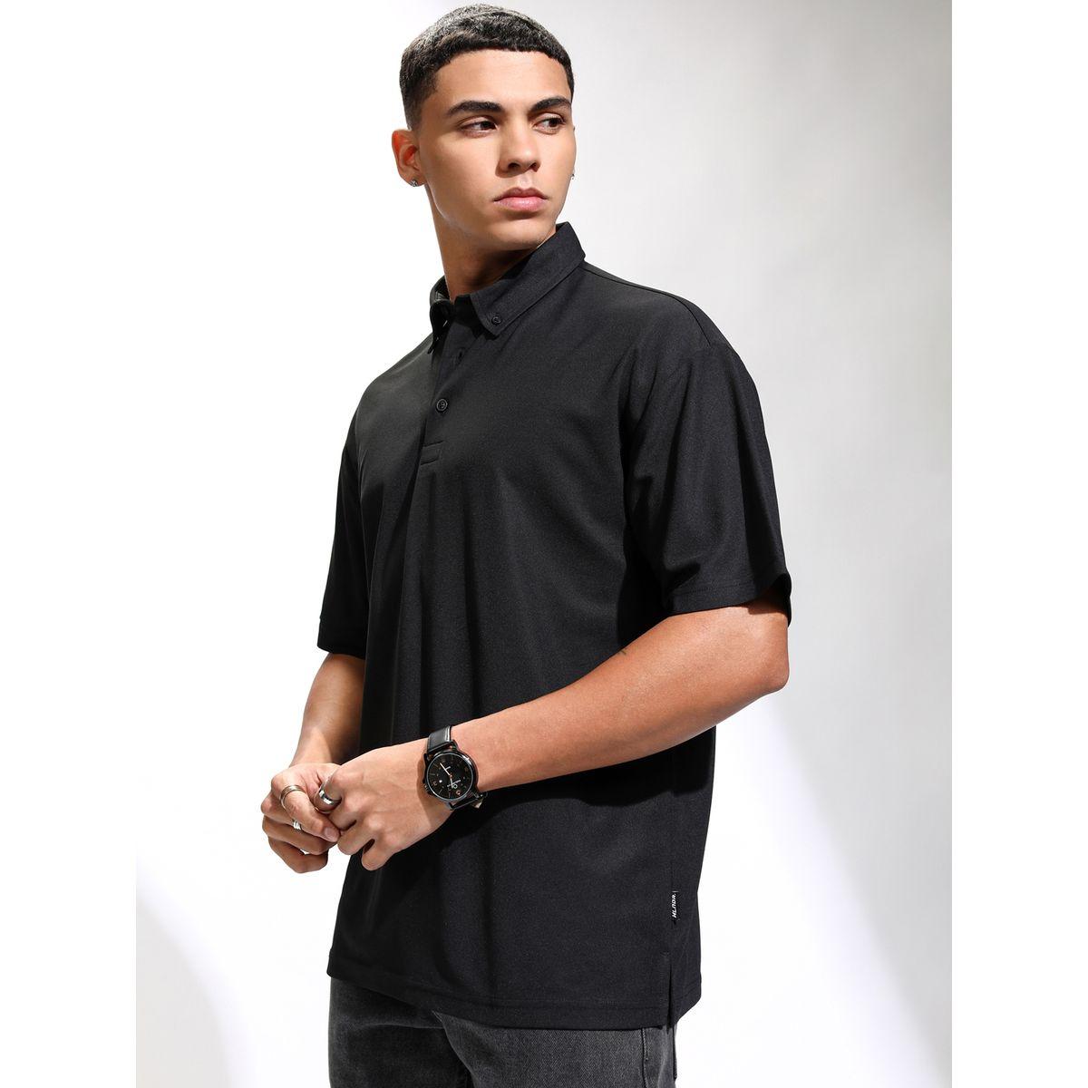 Highlander X Styli Solid Polo Neck Relaxed Fit T-Shirt-men-clothing-tshirtsandpolos-tshirts-image-4