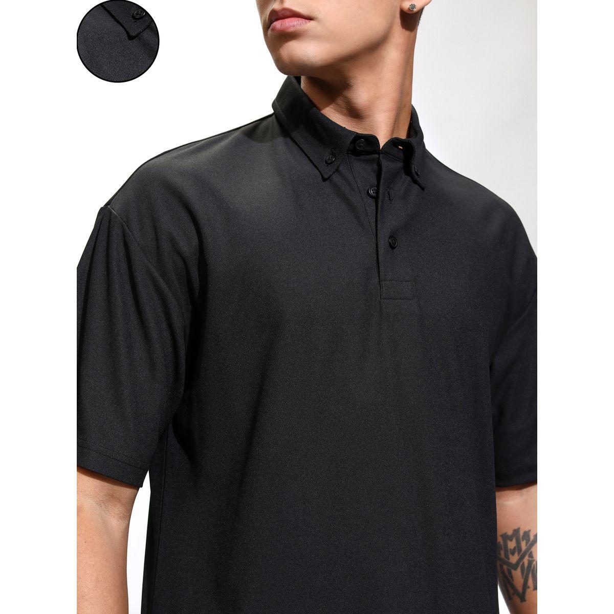 Highlander X Styli Solid Polo Neck Relaxed Fit T-Shirt-men-clothing-tshirtsandpolos-tshirts-image-5