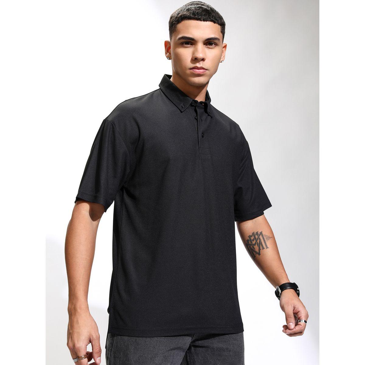 Highlander X Styli Solid Polo Neck Relaxed Fit T-Shirt-men-clothing-tshirtsandpolos-tshirts-image-6