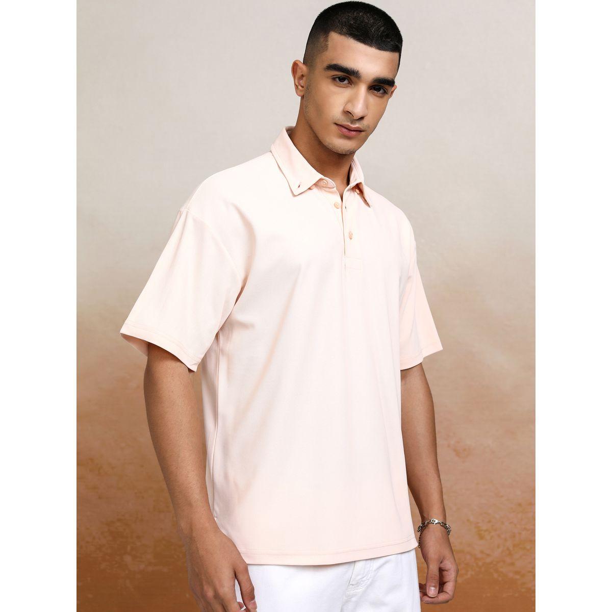 تيشيرت سادة بياقة بولو وقصة مريحة هايلاندر × ستايلي-men-clothing-tshirtsandpolos-tshirts-image-6