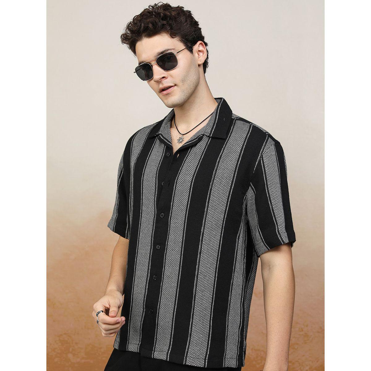 Highlander X Styli Textured Cotton Relaxed Fit Shirt-men-clothing-shirts-image-4