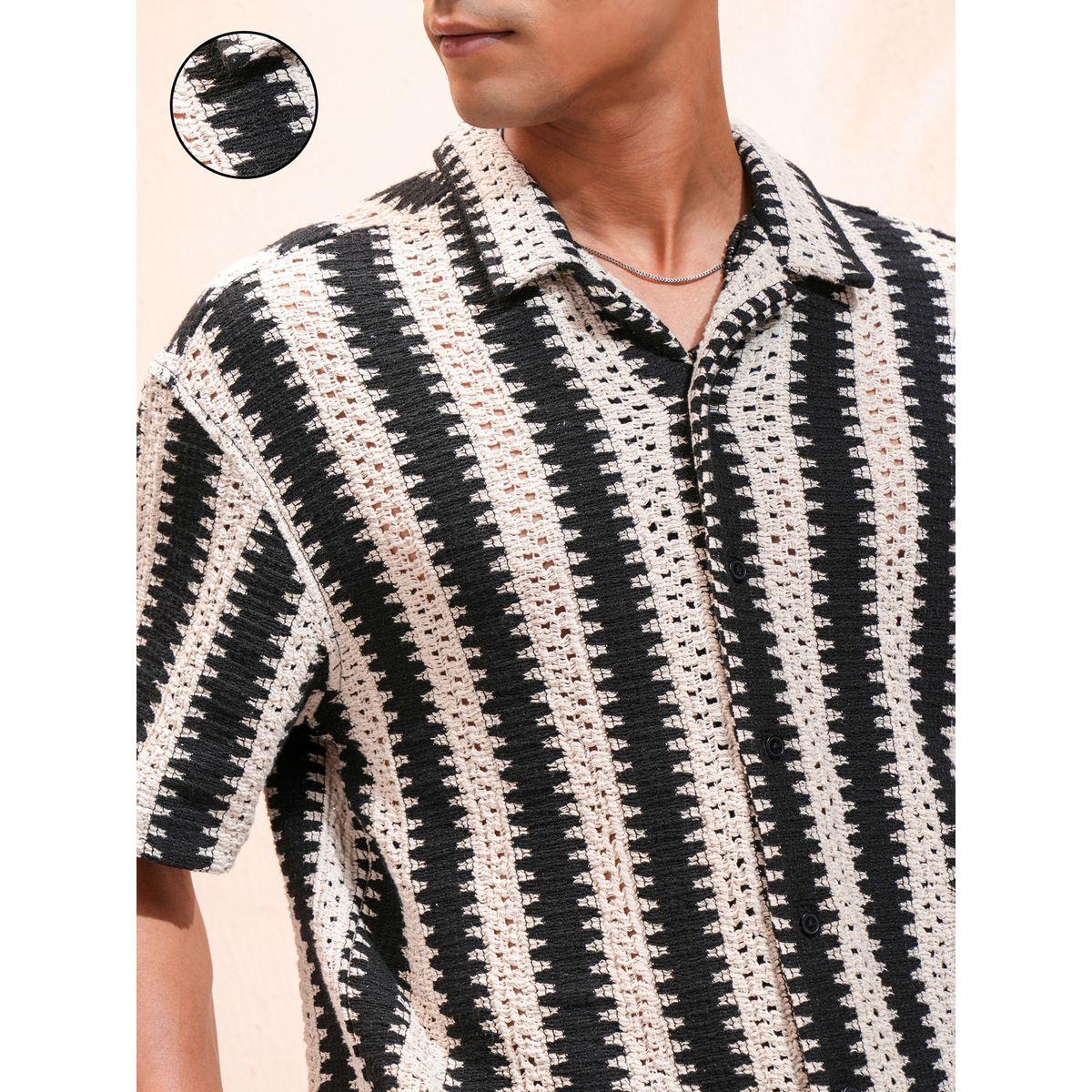 Highlander X Styli Textured Cotton Relaxed Fit Shirt-men-clothing-shirts-image-5