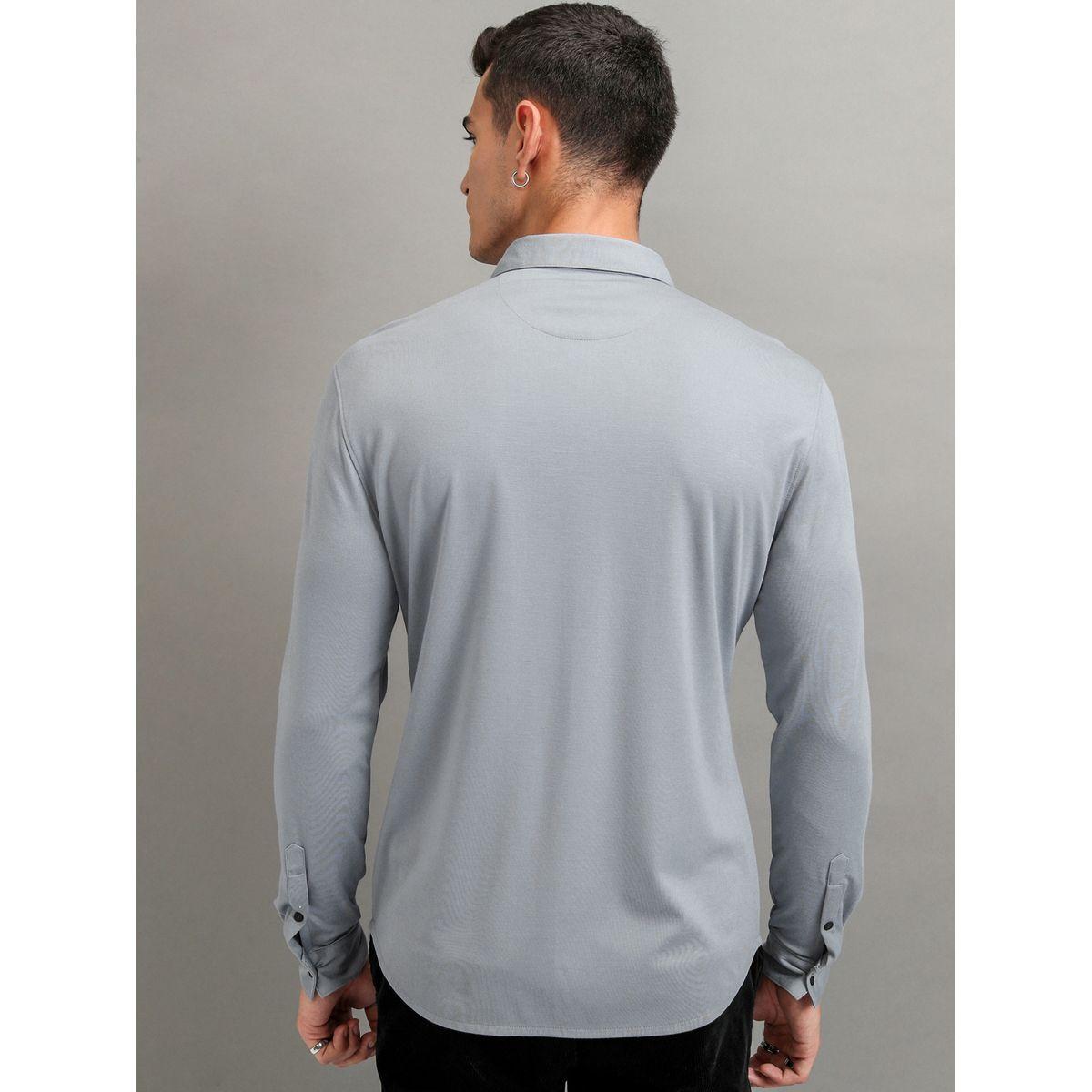 Highlander X Styli Solid Slim Fit Collared Shirt-men-clothing-shirts-image-3