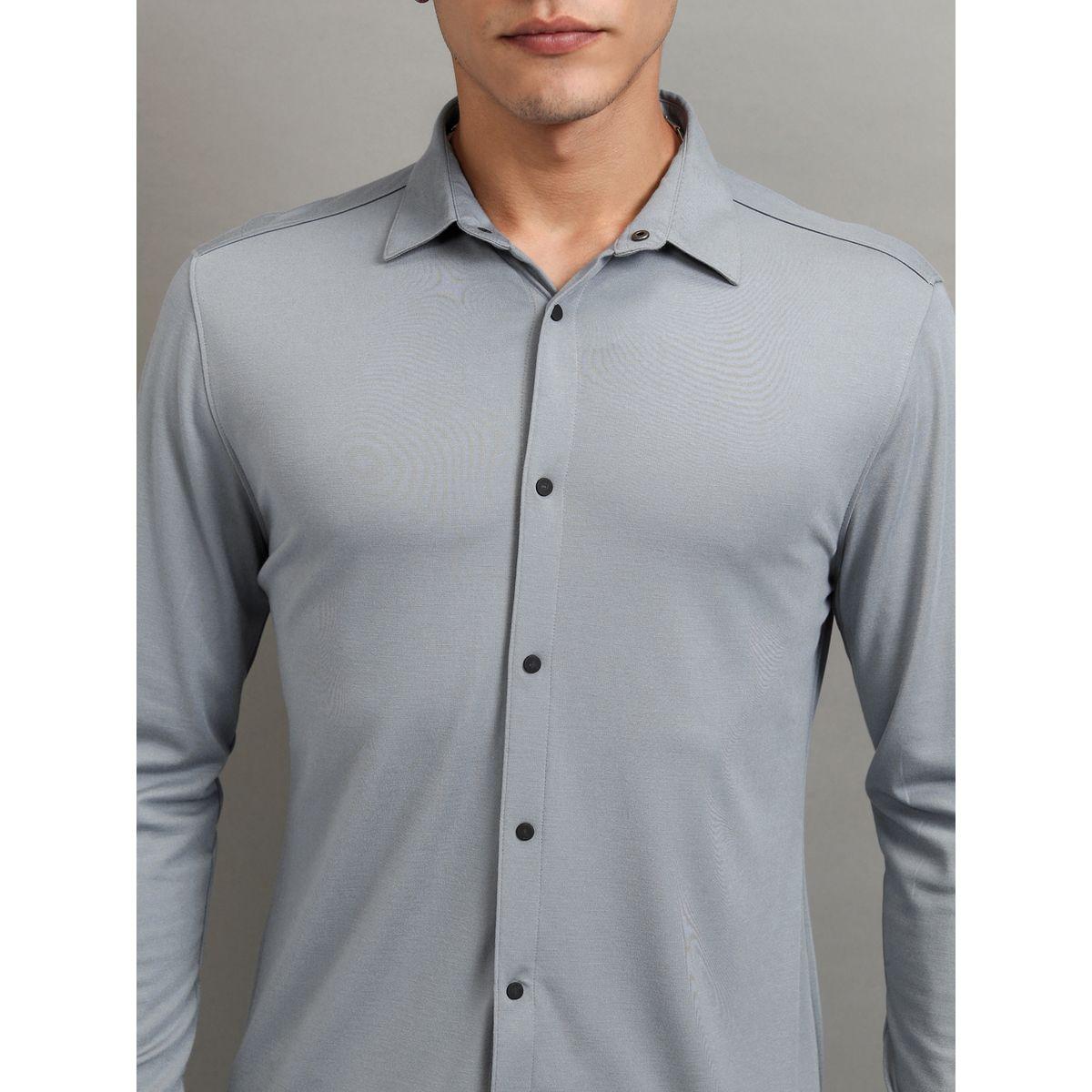 Highlander X Styli Solid Slim Fit Collared Shirt-men-clothing-shirts-image-5