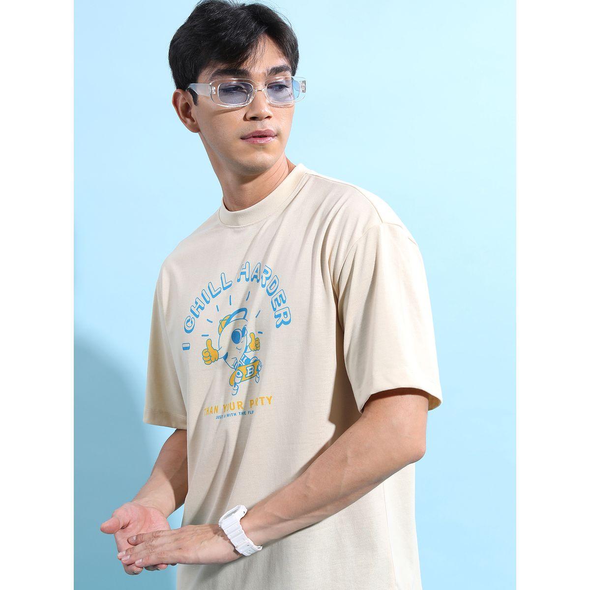 تيشيرت فضفاض بياقة دائرية وطبعة جرافيك كيتش × ستايلي-men-clothing-tshirtsandpolos-tshirts-image-4