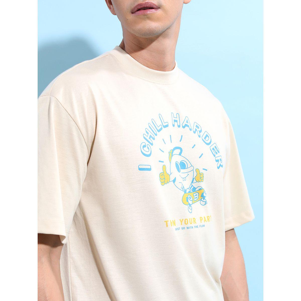تيشيرت فضفاض بياقة دائرية وطبعة جرافيك كيتش × ستايلي-men-clothing-tshirtsandpolos-tshirts-image-5