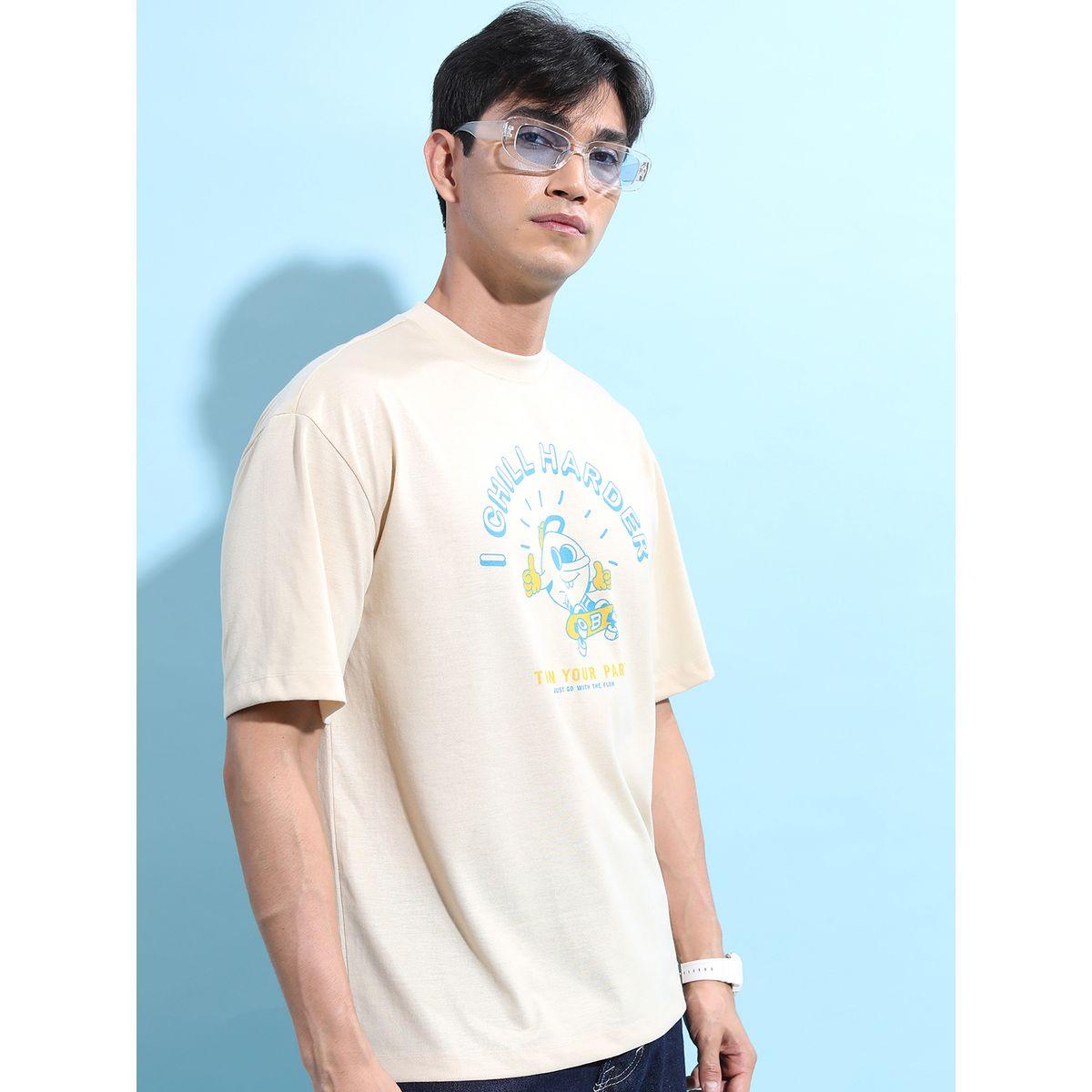 تيشيرت فضفاض بياقة دائرية وطبعة جرافيك كيتش × ستايلي-men-clothing-tshirtsandpolos-tshirts-image-6