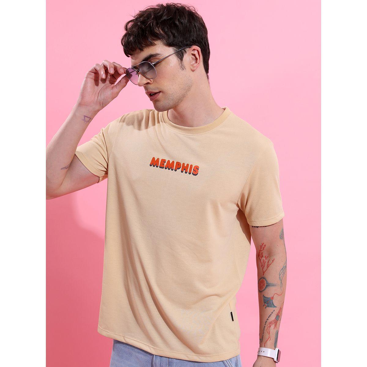 تيشيرت بقصة مريحة وياقة دائرية مع طبعة جرافيك كيتش × ستايلي-men-clothing-tshirtsandpolos-tshirts-image-4