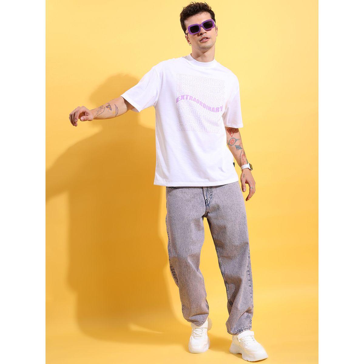تيشيرت فضفاض بياقة دائرية وطبعة جرافيك كيتش × ستايلي-men-clothing-tshirtsandpolos-tshirts-image-2