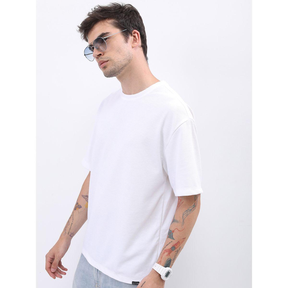 تيشيرت سادة بياقة دائرية وقصة عادية كيتش × ستايلي-men-clothing-tshirtsandpolos-tshirts-image-4