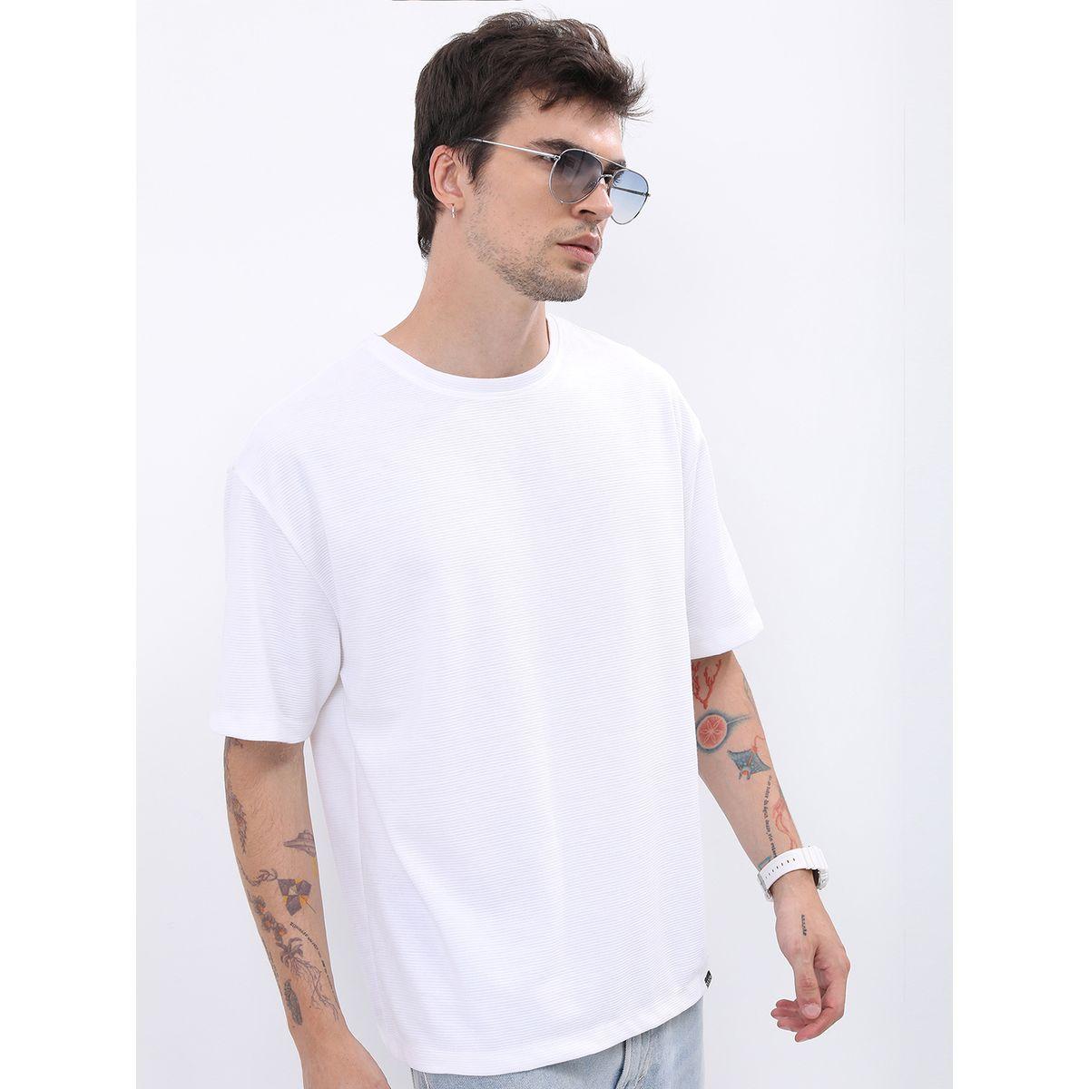 تيشيرت سادة بياقة دائرية وقصة عادية كيتش × ستايلي-men-clothing-tshirtsandpolos-tshirts-image-6