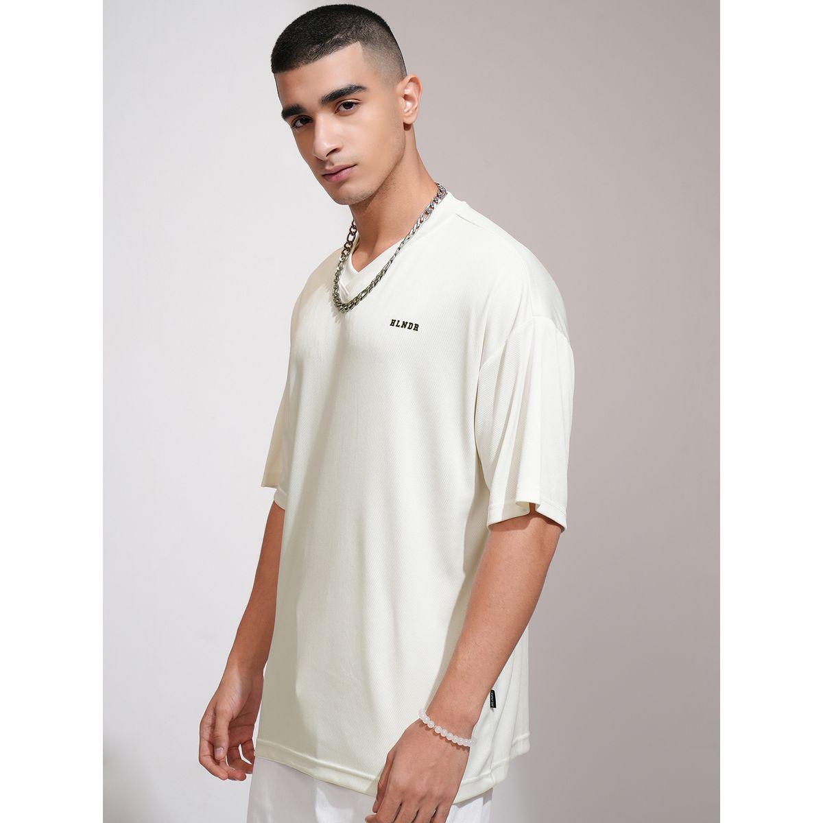 تيشيرت سادة فضفاض بتفاصيل مُطرزة هايلاندر × ستايلي-men-clothing-tshirtsandpolos-tshirts-image-4